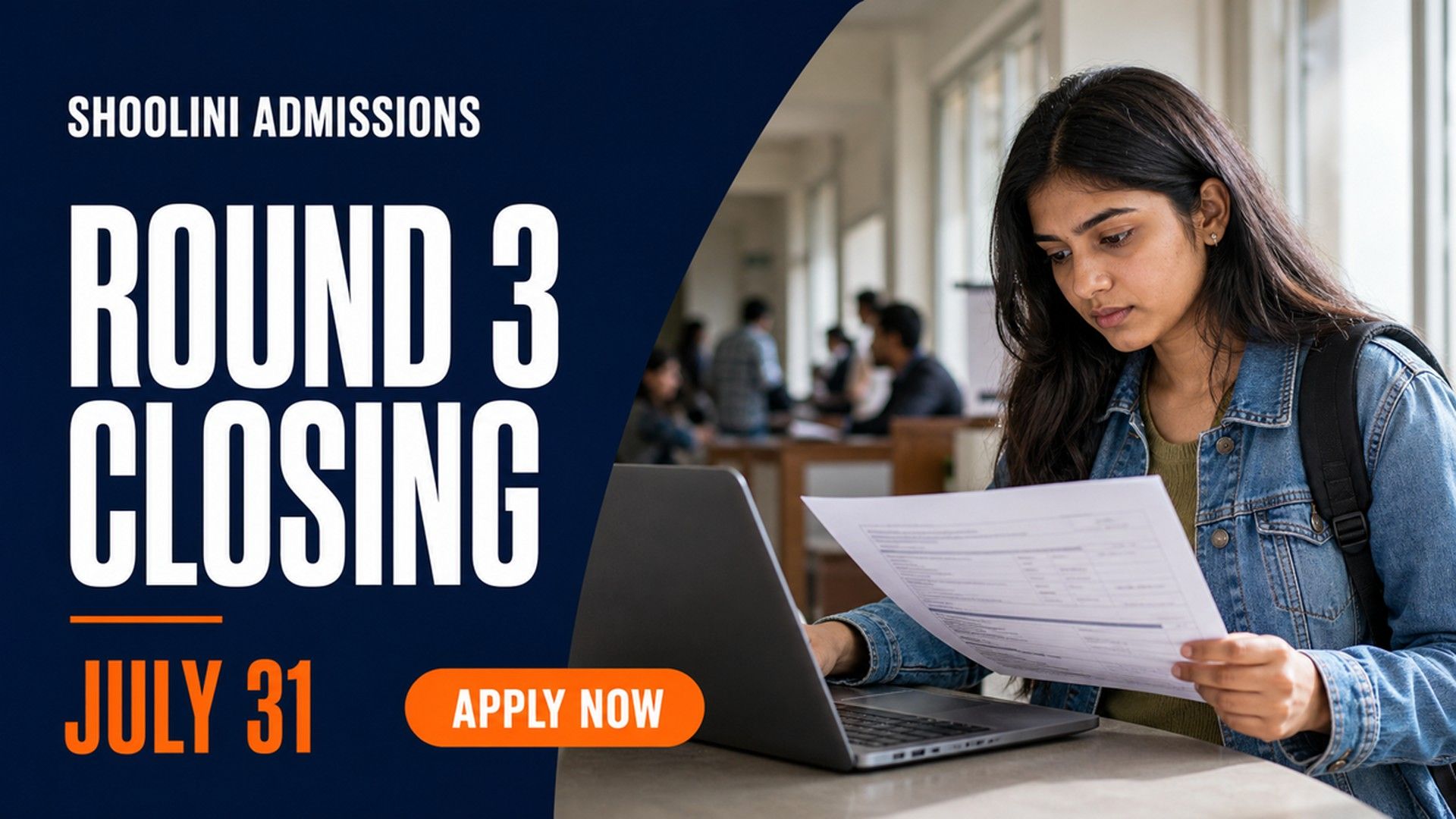 Shoolini University UG/PG Admission 2026 Round 3 Ends July 31