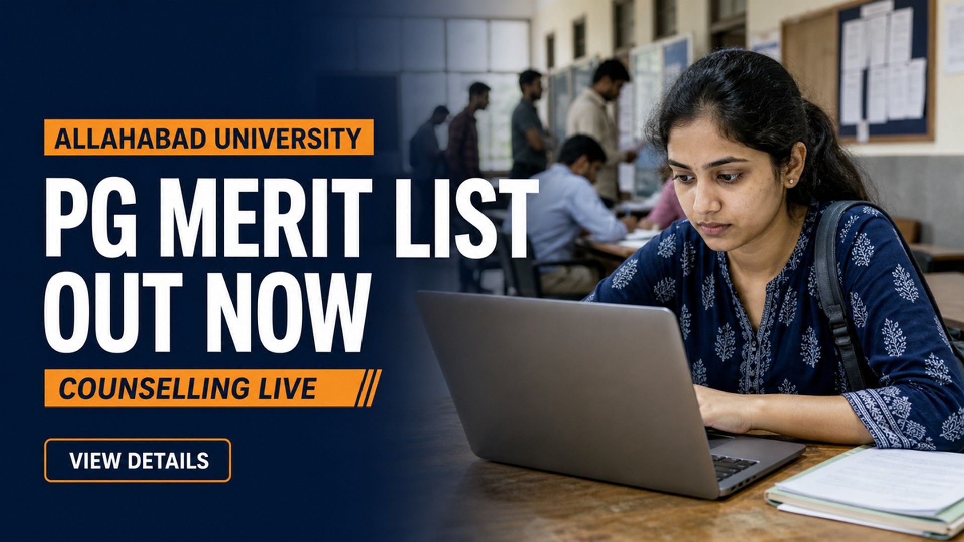 Allahabad University PG Merit List 2026 Out; Counselling Live