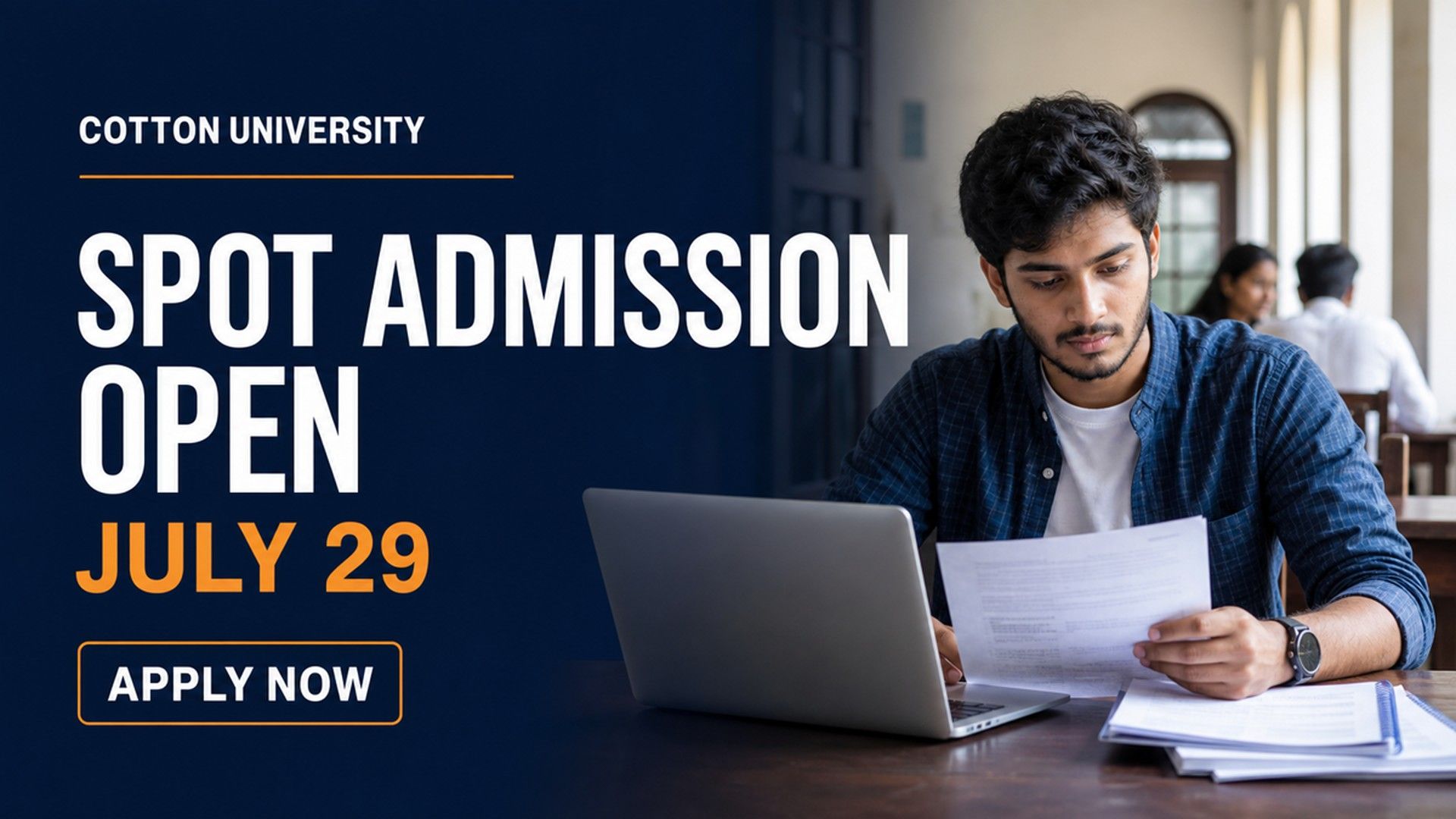 Cotton University UG Spot Admission 2026-27; Apply by July 29