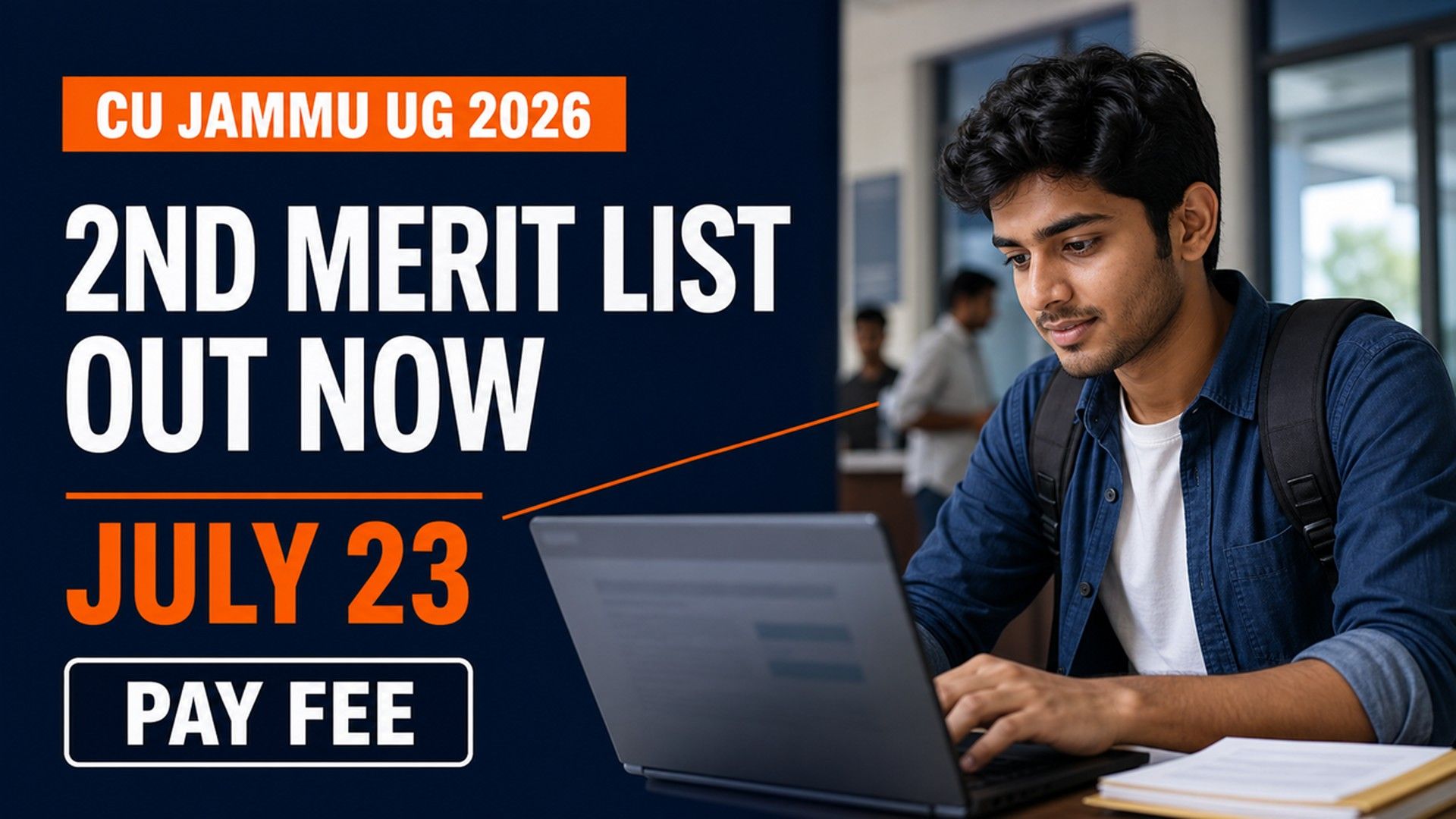 CU Jammu UG 2nd Merit List 2026-27 Out; Pay Fee by July 23