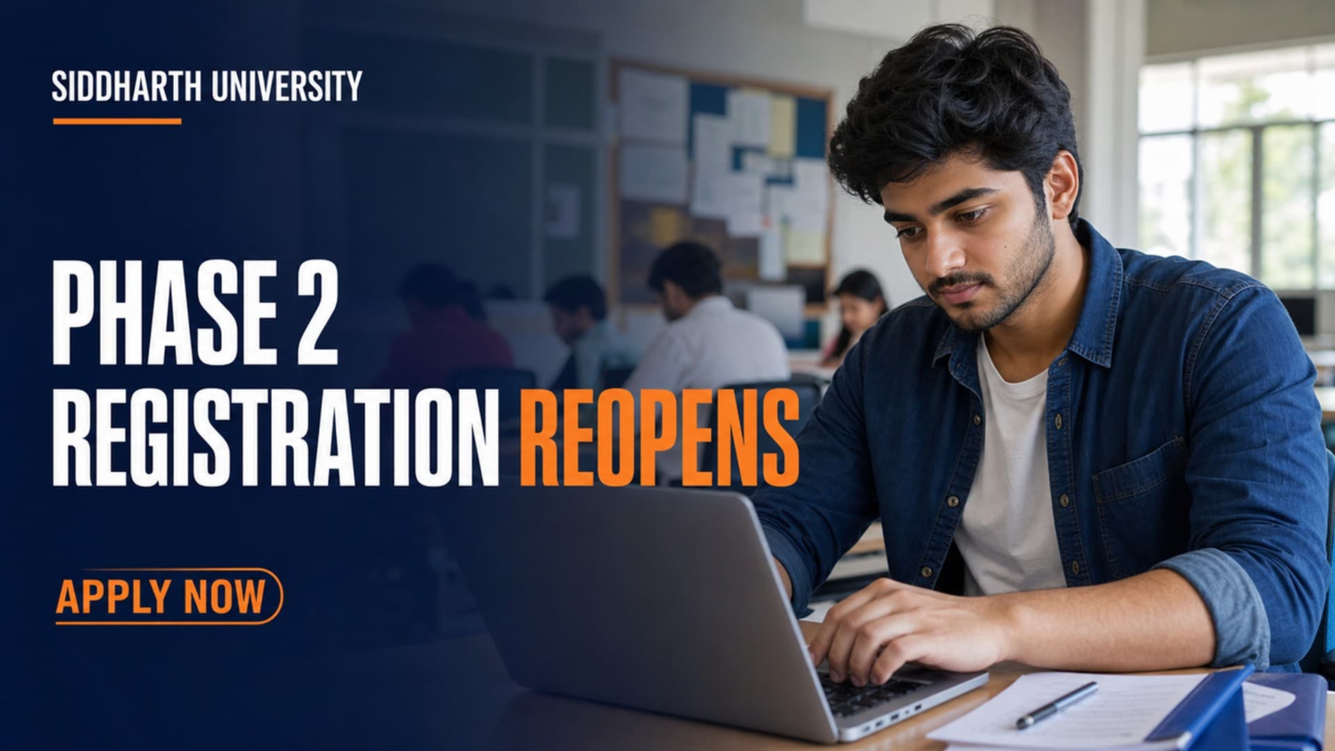 Siddharth University Admission 2026 Phase 2 Registration Reopens