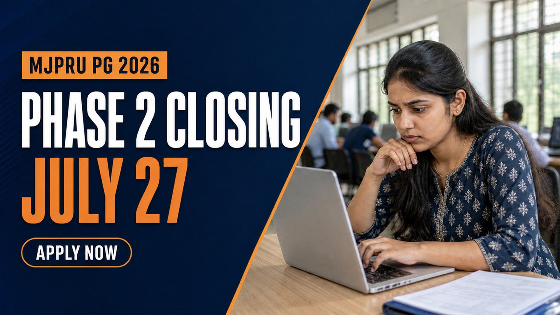 MJPRU PG Admission 2026-27 Phase 2: Apply by July 27