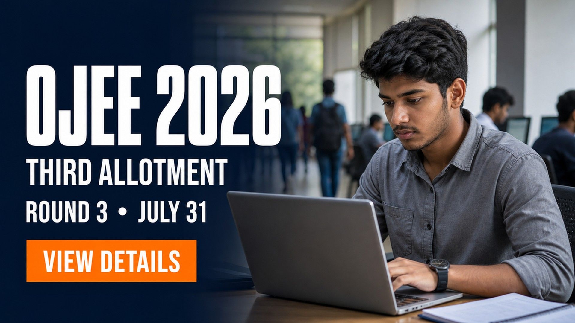 OJEE 2026 Round 3 Lateral Entry Third Allotment on July 31