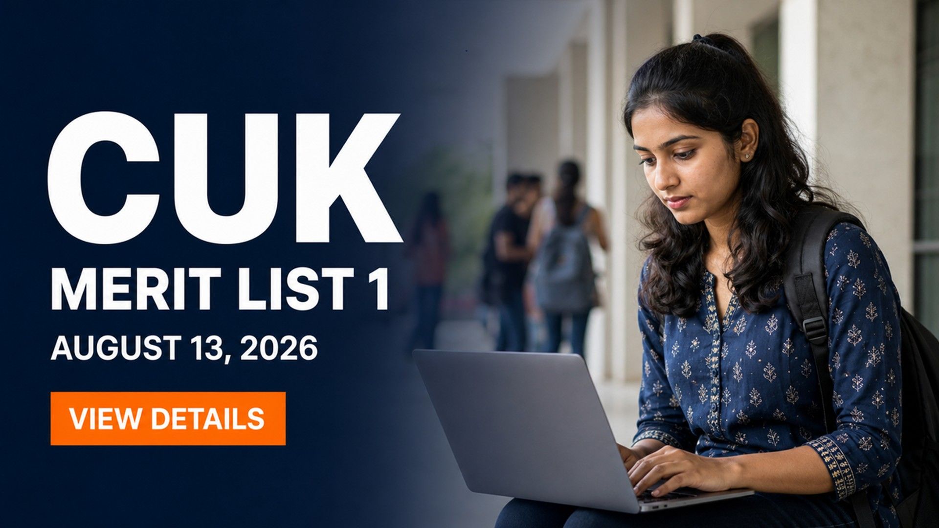 CUK UG Admission 2026-27 Merit List 1 on August 13