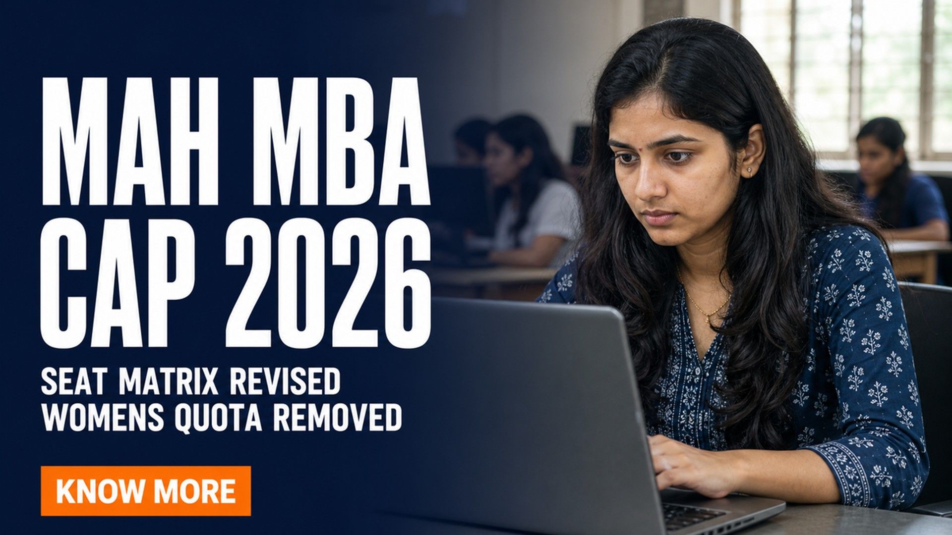 MAH MBA CAP 2026 Seat Matrix Revised, Women's Quota Removed