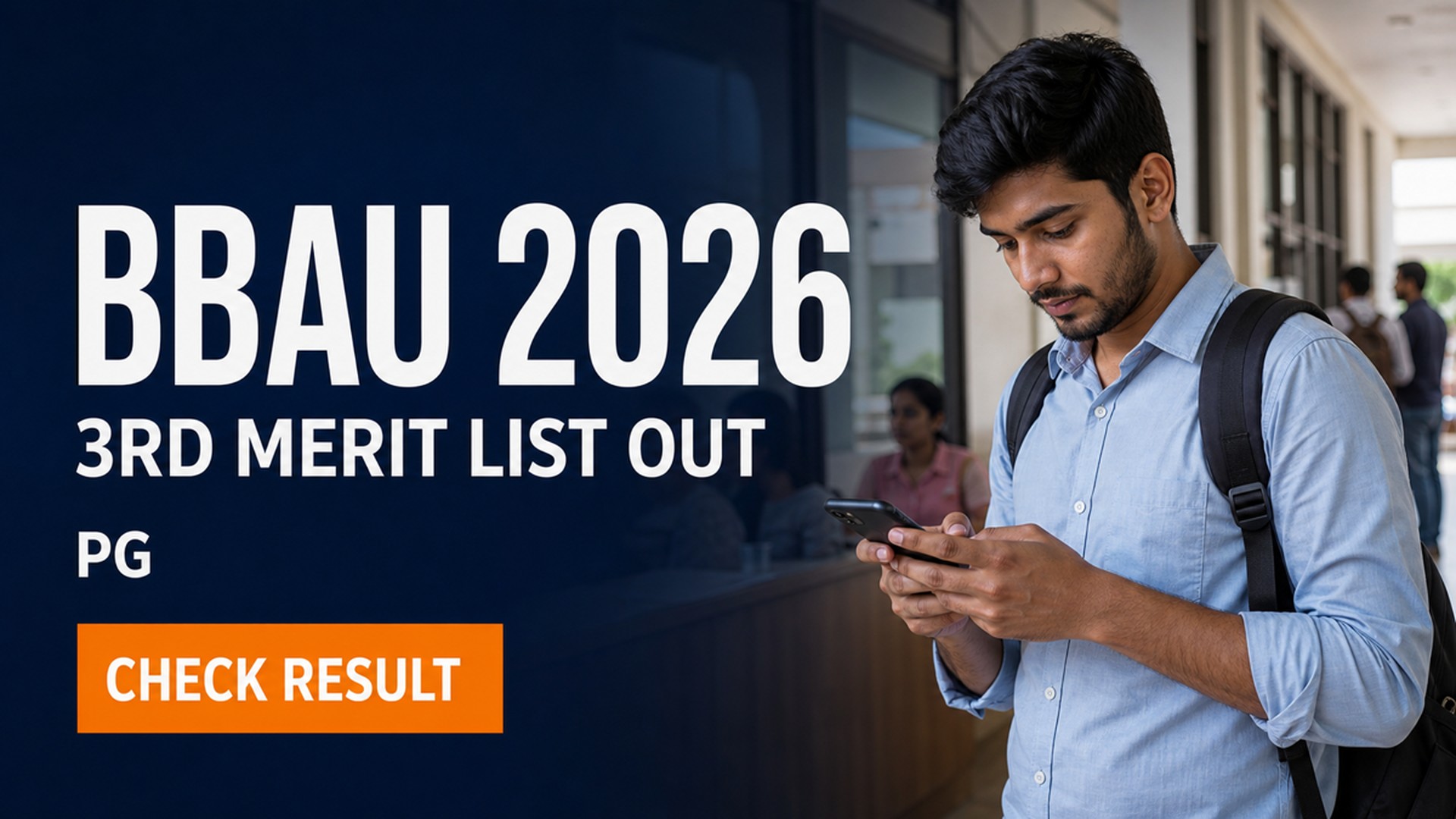 BBAU PG 3rd Merit List 2026-27 Out; Fee Deadline Aug 1