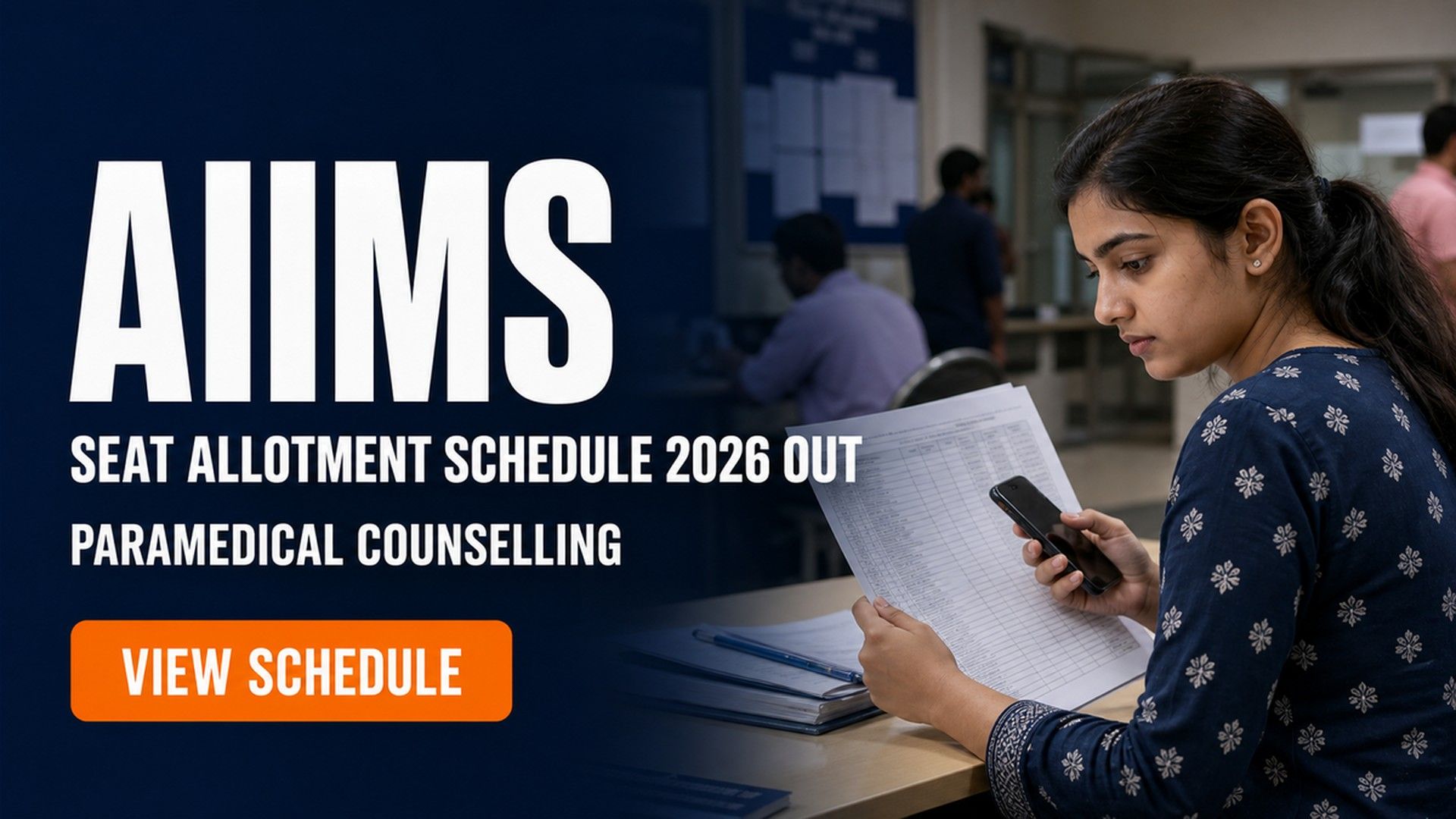 AIIMS Paramedical Counselling 2026 Seat Allotment Schedule Out