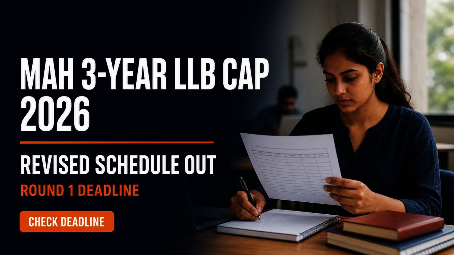 MAH 3 Year LLB CAP 2026 Revised Schedule Out: Round 1 Ends Aug 11