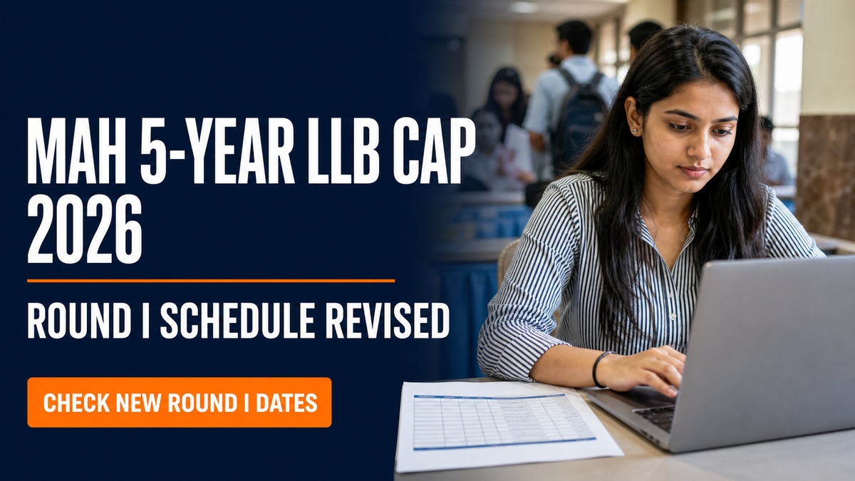 MAH 5-Year LLB CAP 2026 Schedule Revised at mahacet.org