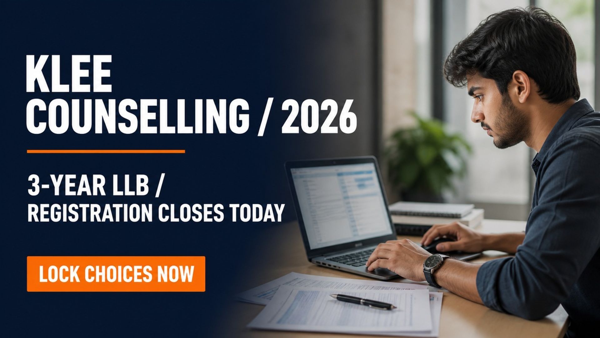 KLEE Counselling 2026 Option Registration Closes Today for 3-Year LLB
