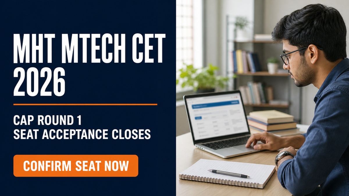 MHT MTech CET 2026 Round 1 Seat Acceptance Closes Today