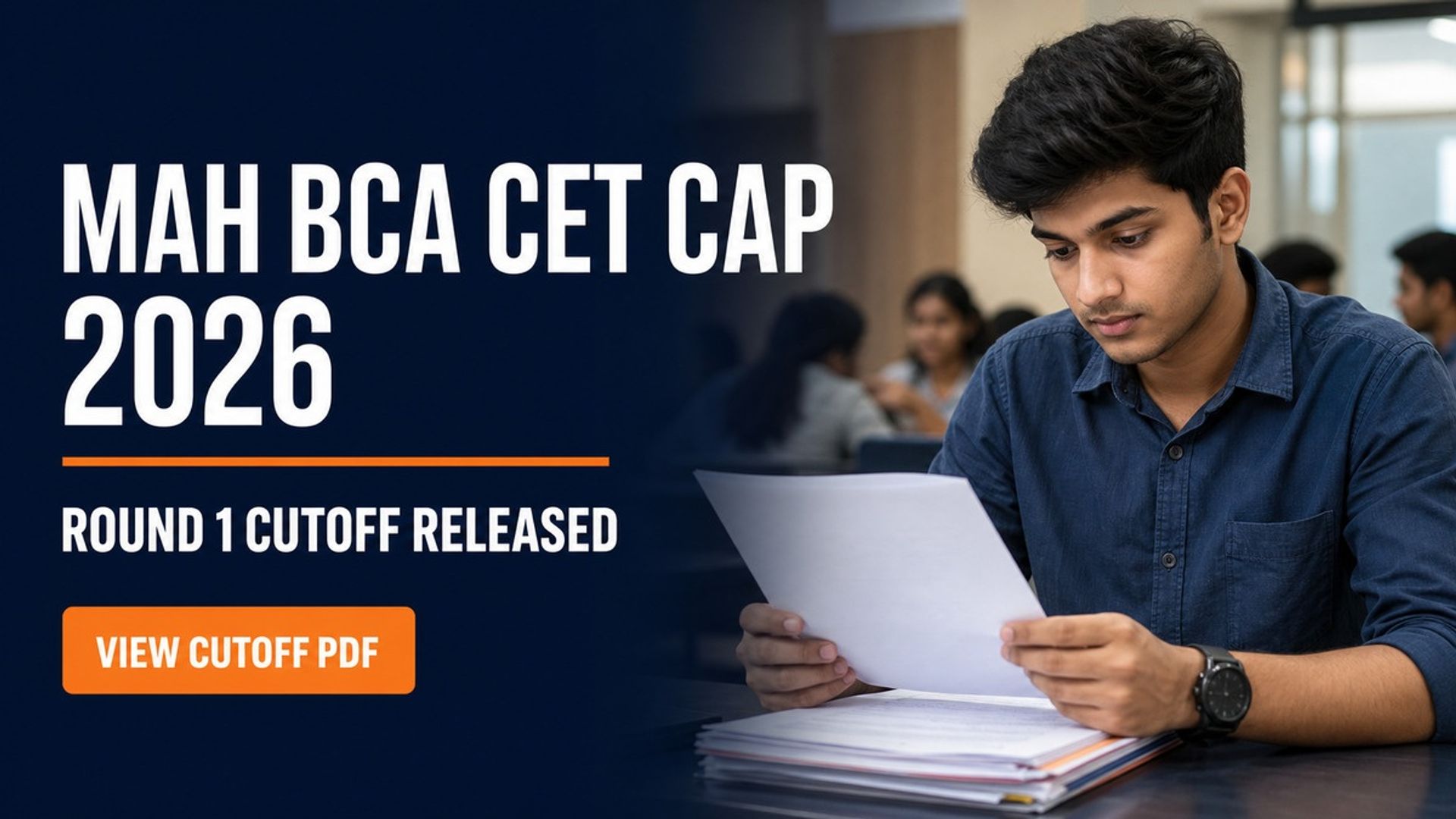 MAH BCA CET CAP 2026 Round 1 Cutoff Out at cetcell.mahacet.org