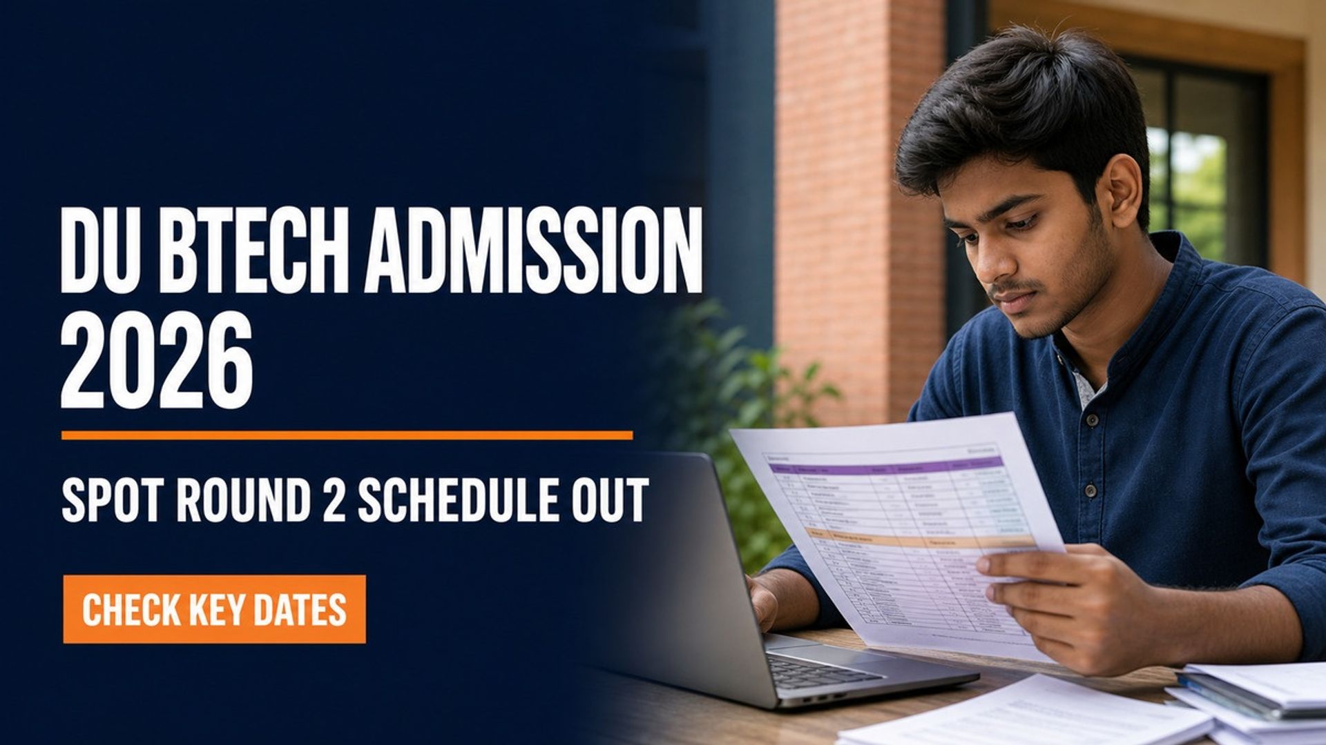 DU BTech Spot Round 2 Schedule 2026 Out at admission.uod.ac.in