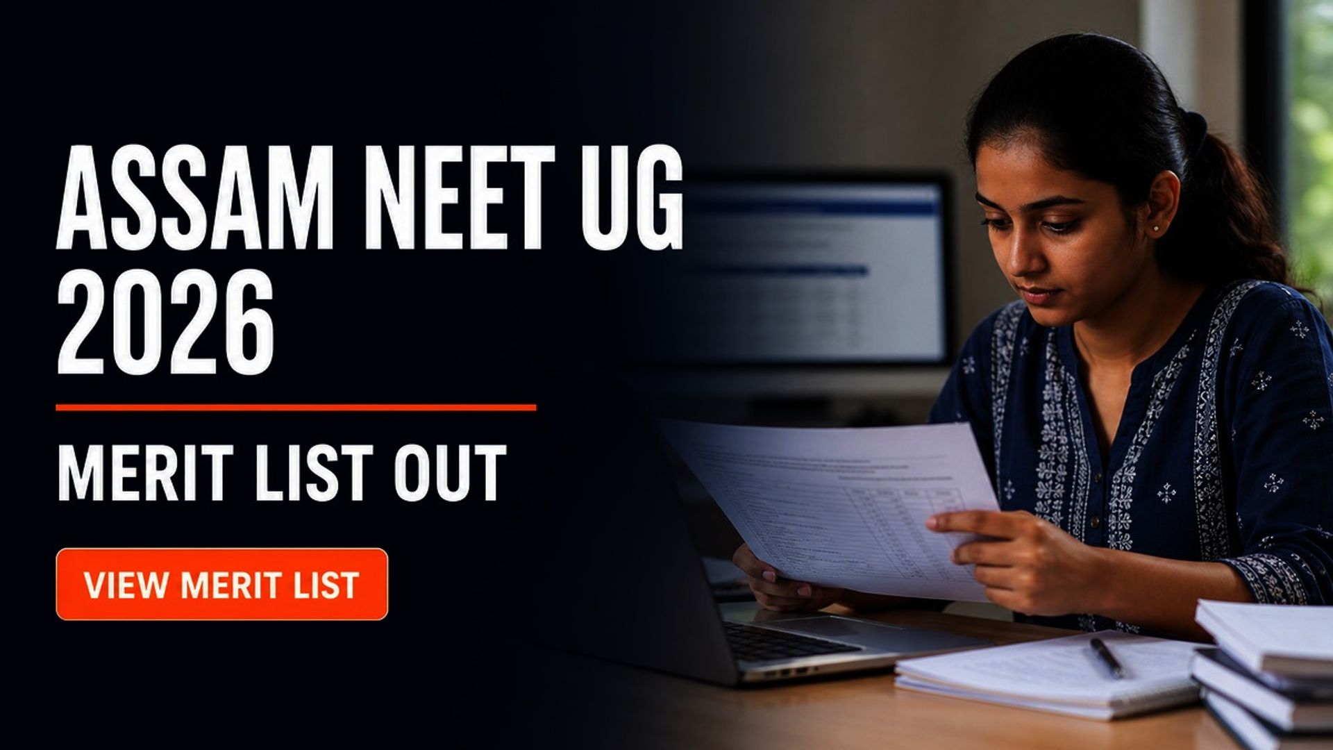 Assam NEET UG 2026 Merit List Out; Round 1 Counselling Live