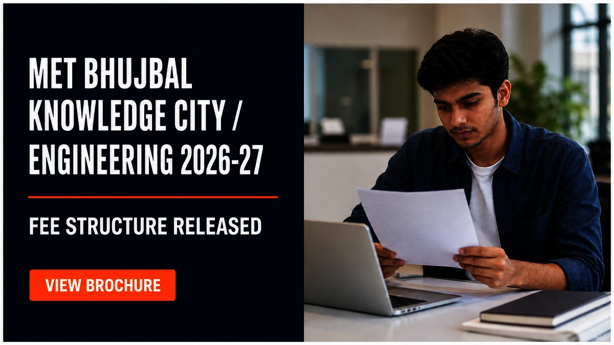 MET Bhujbal Knowledge City Fee Structure 2026-27 Released