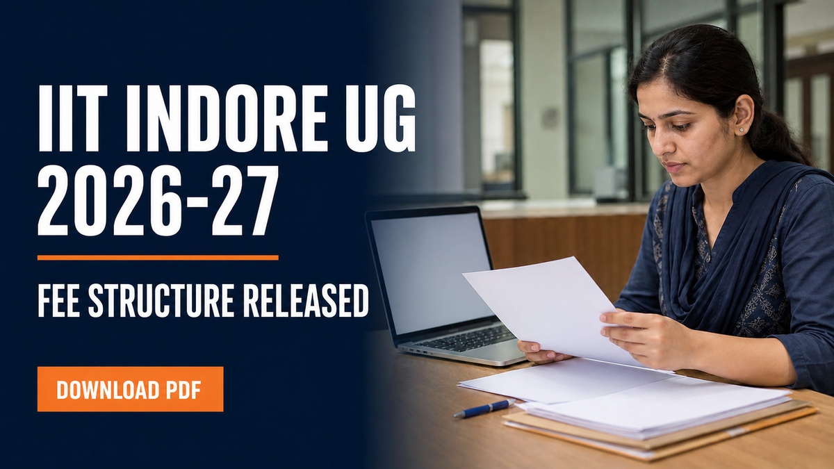 IIT Indore UG Fee Structure 2026-27 Released for BTech, BS, BDes
