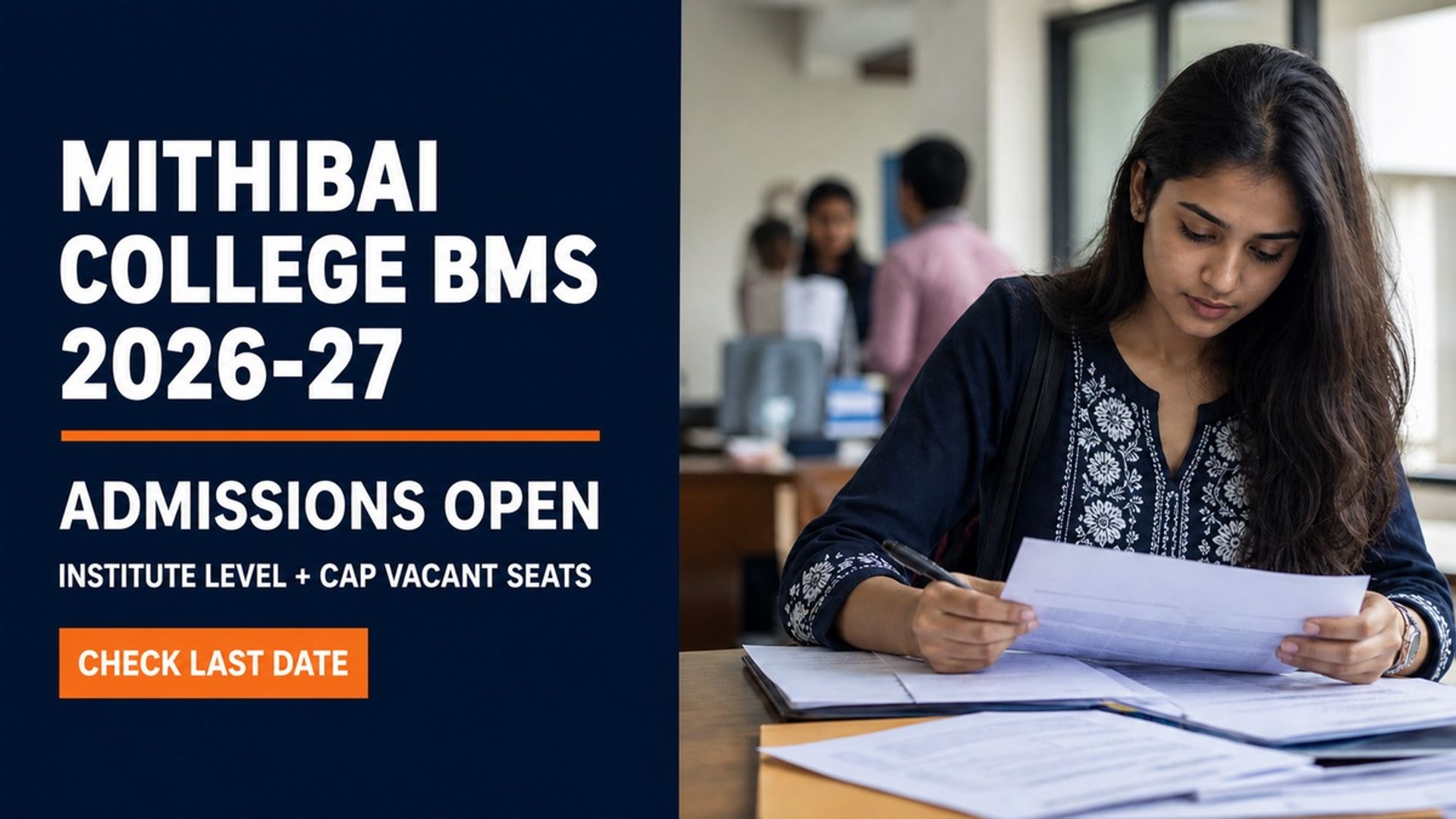 Mithibai BMS Admission 2026-27: Apply by Sept 8 for Vacant Seats