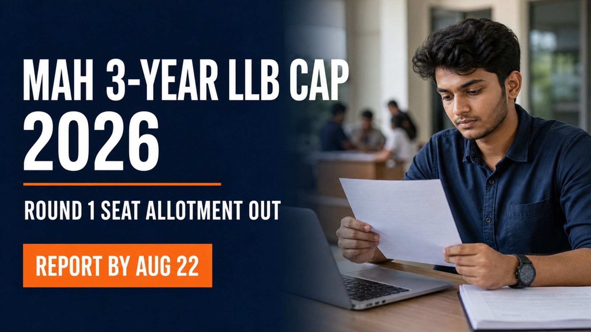 MAH 3-Year LLB CAP 2026 Round 1 Allotment Out; Report by Aug 22