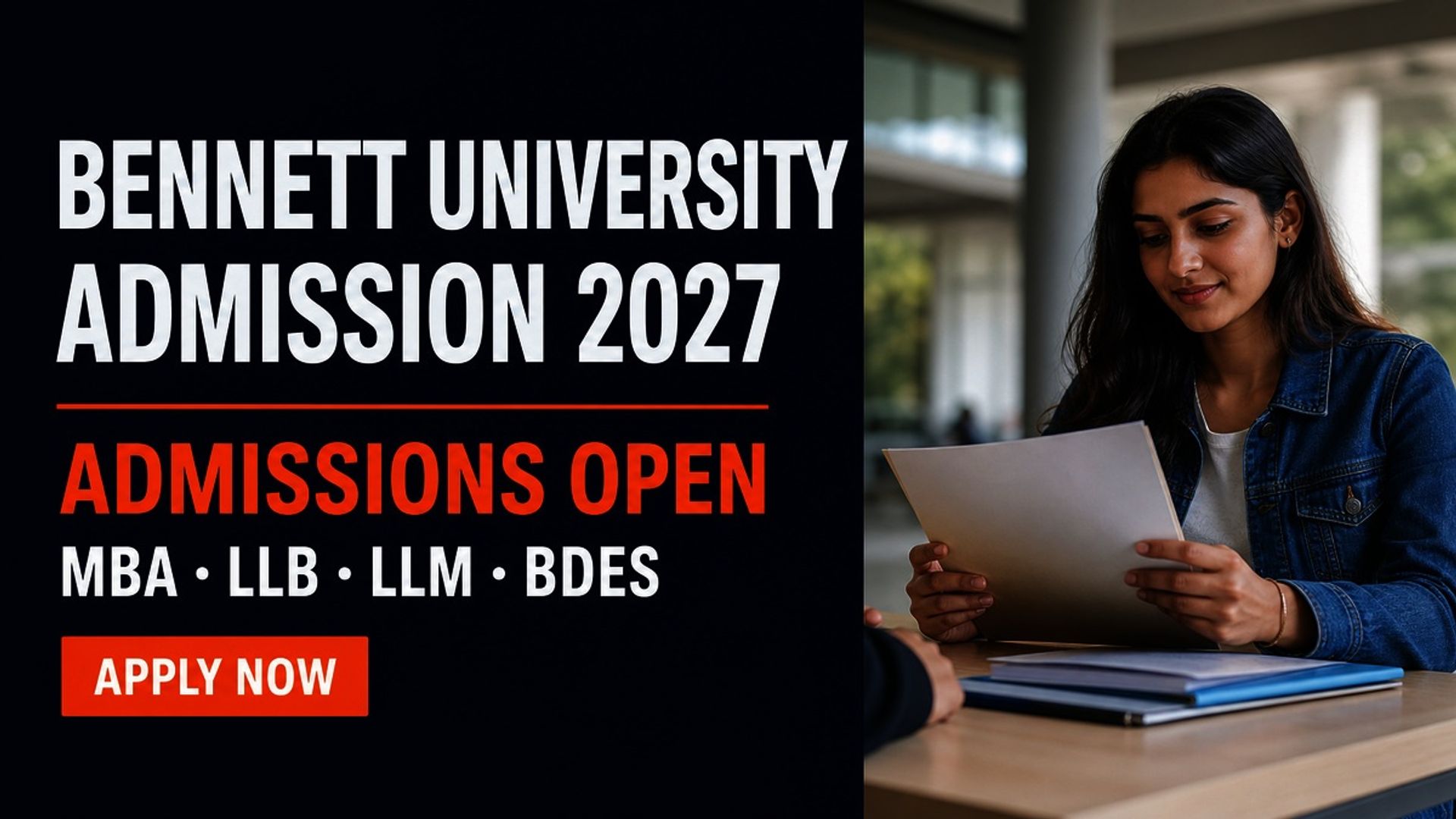 Bennett University Admission 2027: MBA, LLB, LLM, BDes Apply Now