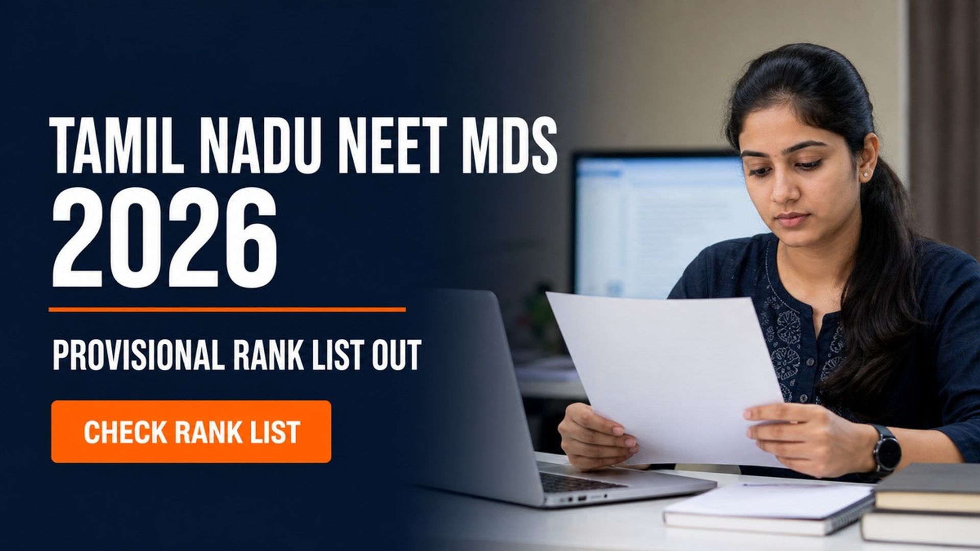 Tamil Nadu NEET MDS 2026 Provisional Rank List Released
