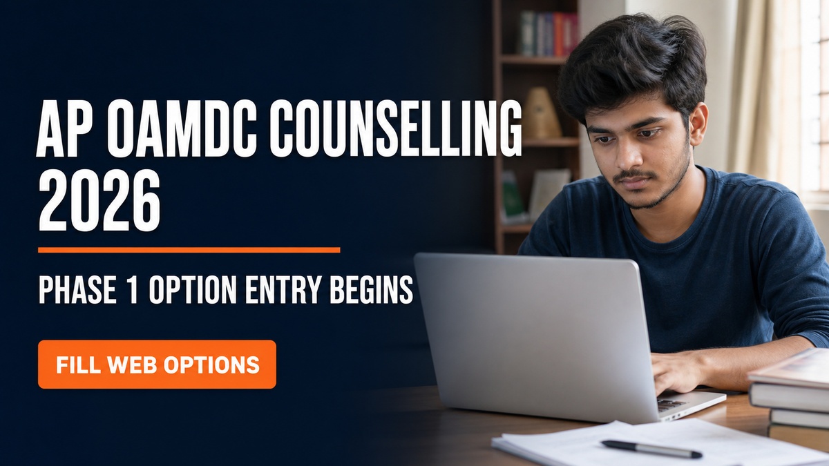 AP OAMDC 2026 Phase 1 Option Entry Begins on Revised Schedule