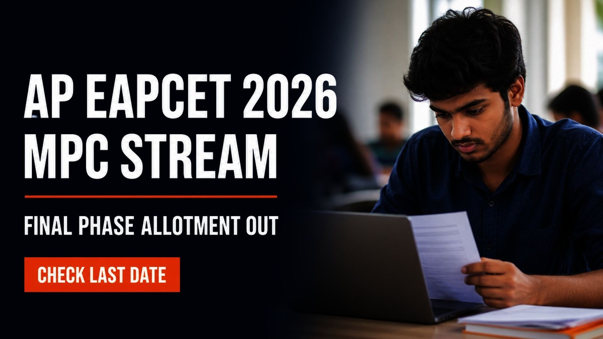 AP EAPCET 2026 Final Allotment for MPC Out; Report by Aug 31