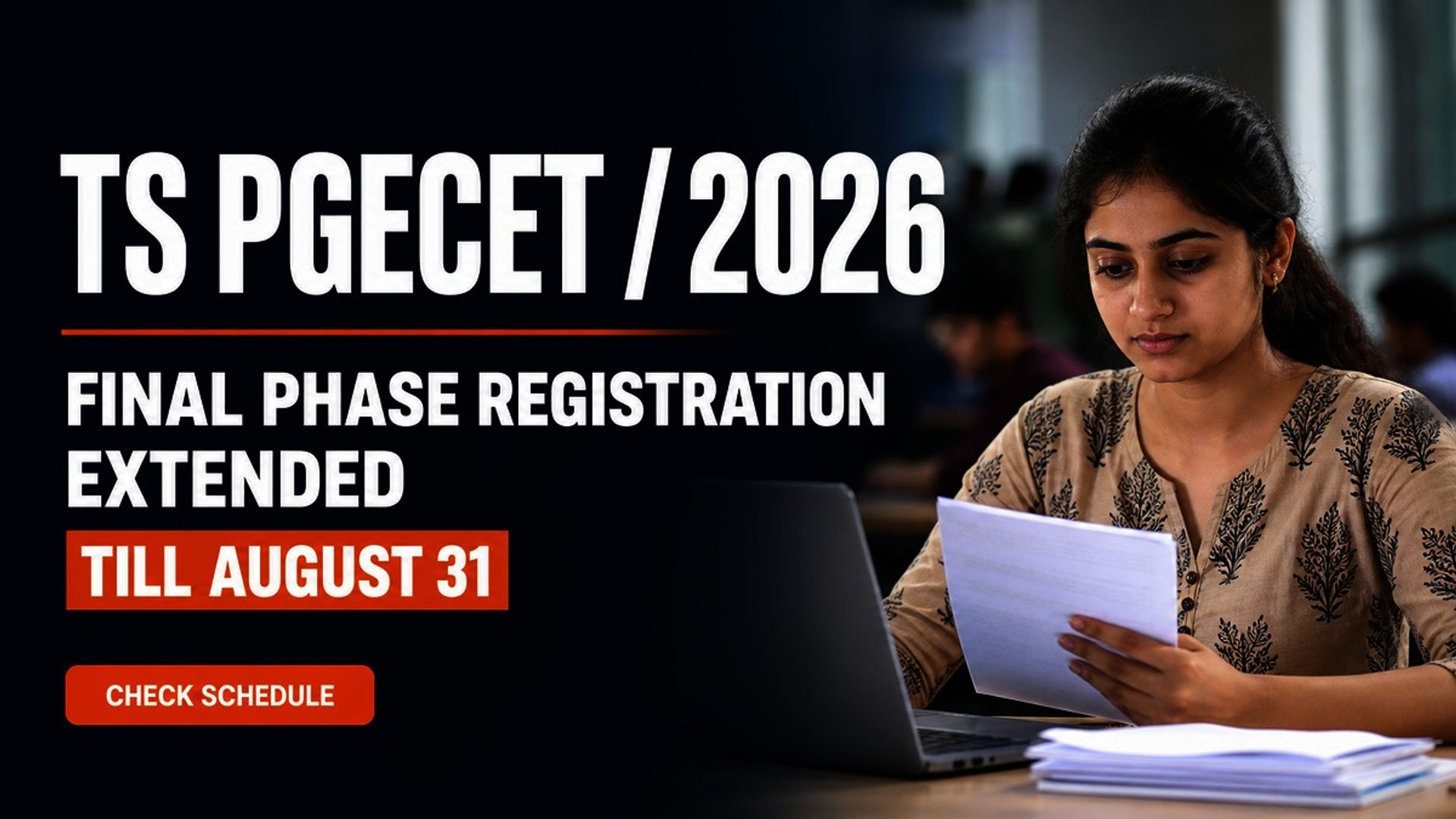 TS PGECET 2026 Final Phase Counselling Registration Extended