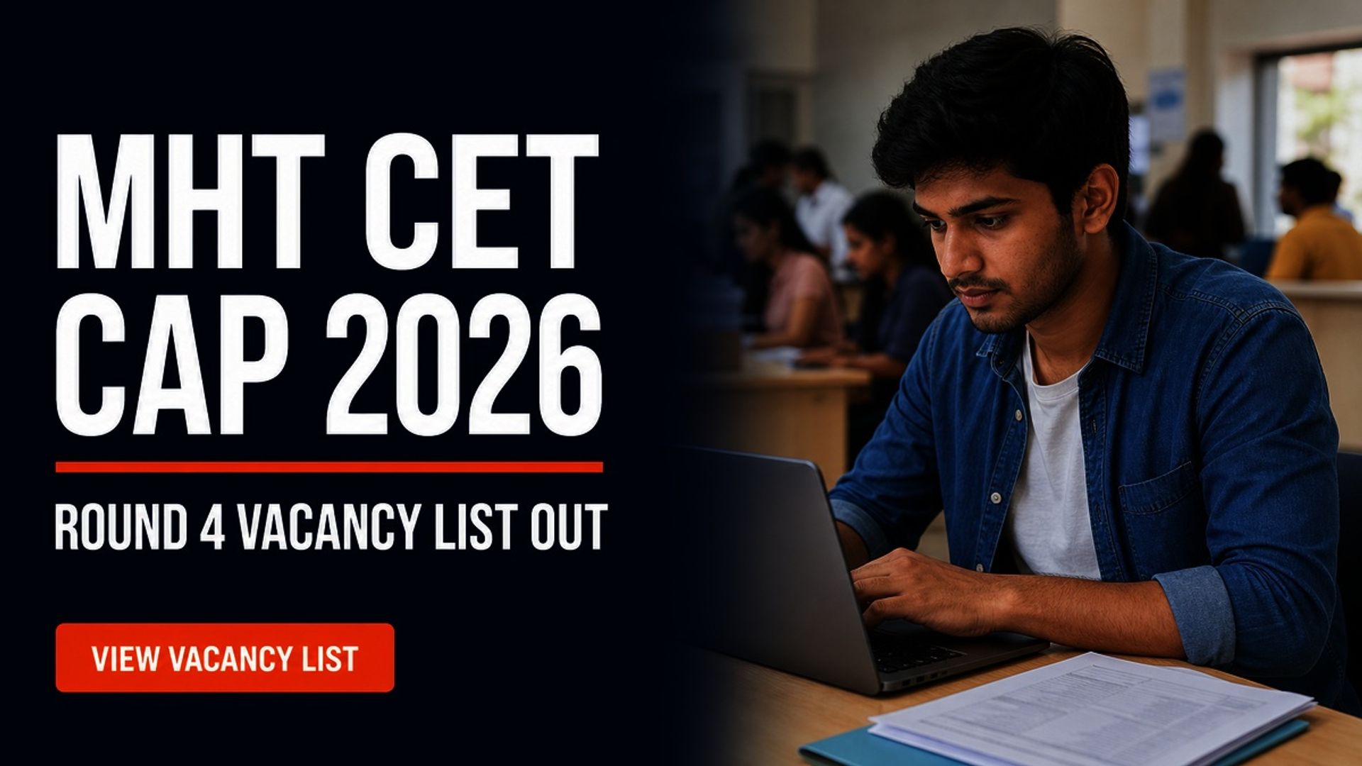 MHT CET CAP 2026 Round 4 Vacancy List Out at cetcell.mahacet.org