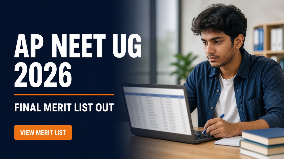AP NEET UG 2026 Final Merit List Out; Phase 1 Options Open