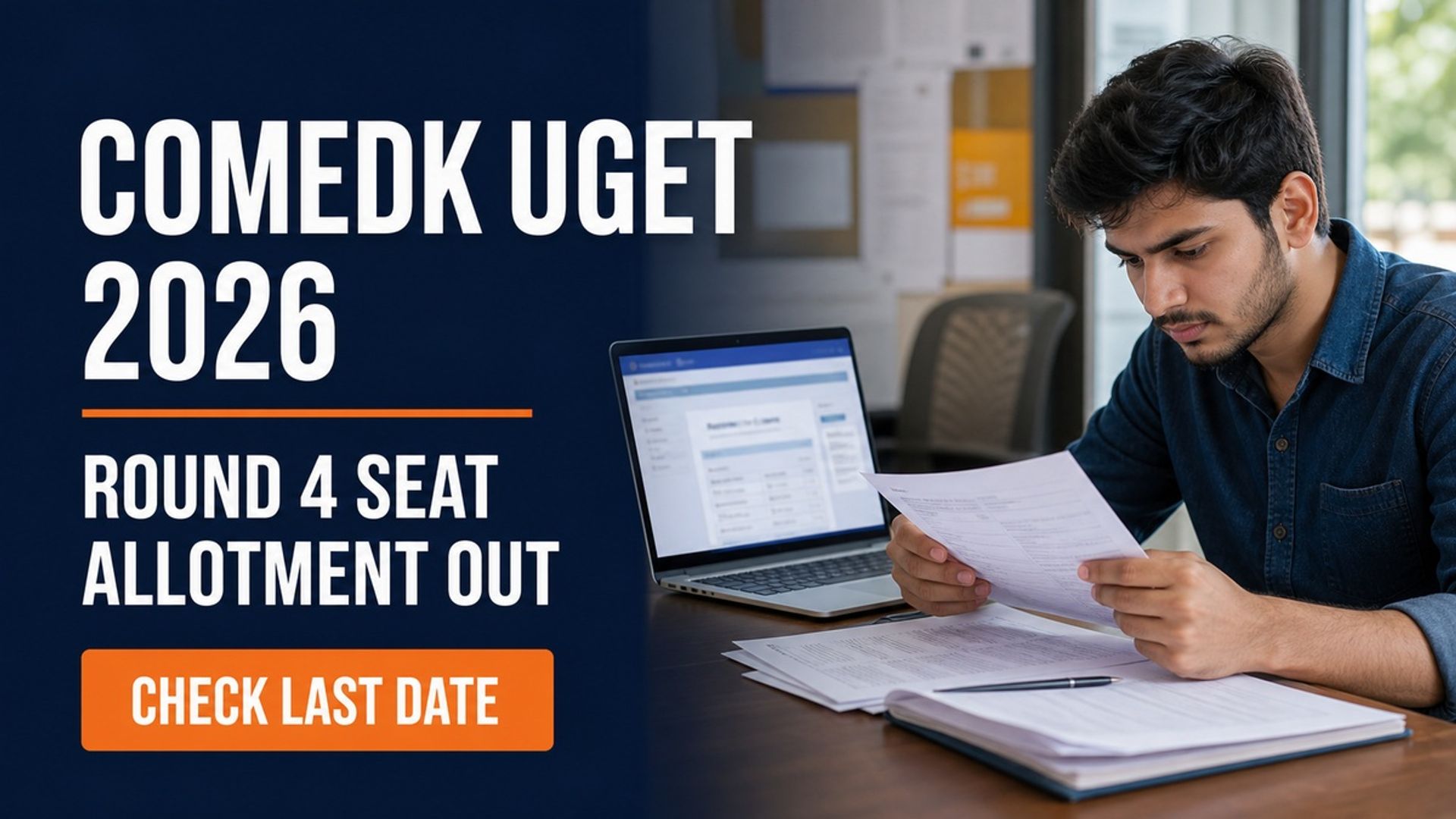 COMEDK 2026 Round 4 Seat Allotment Out; Report by Sept 8
