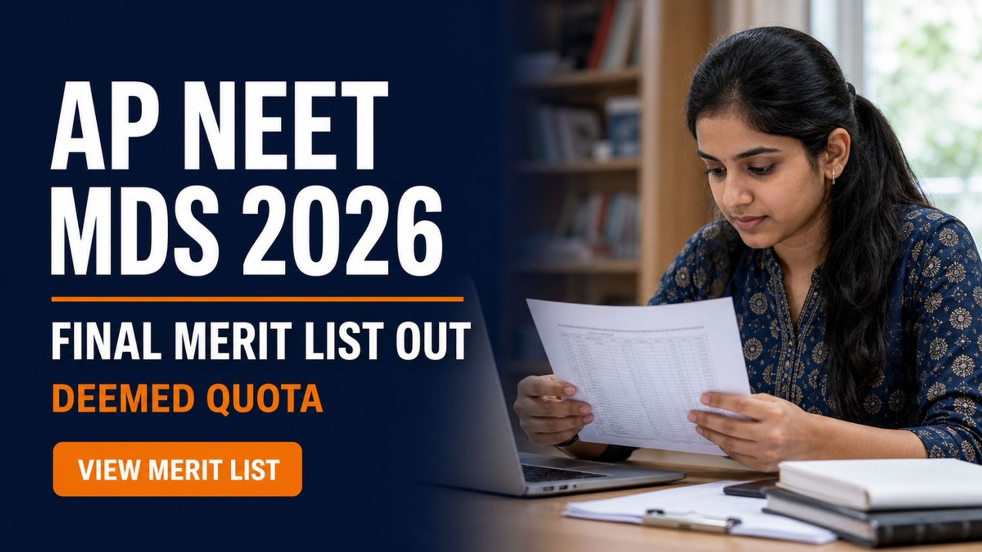 AP NEET MDS 2026 DQ Merit List Out; Phase 1 Options Begin