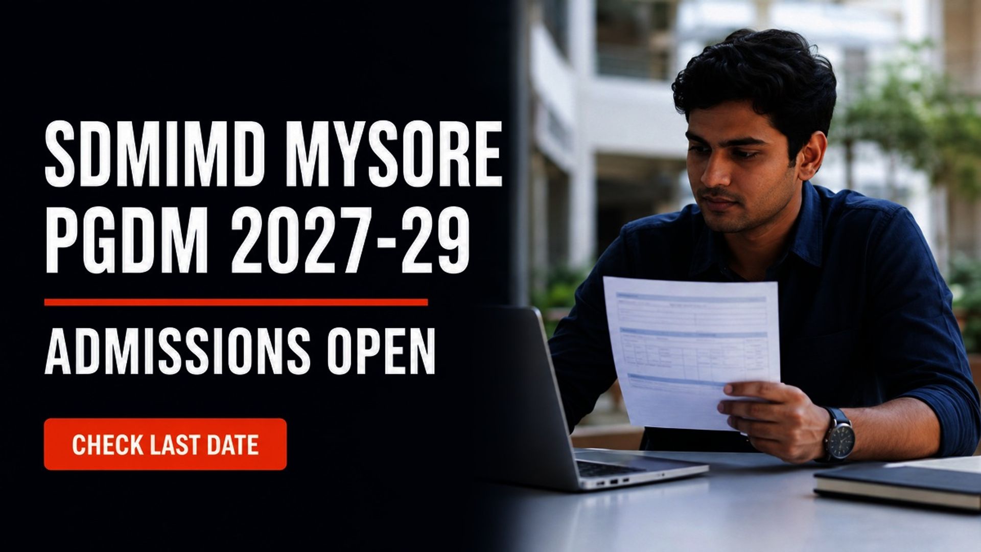 SDMIMD Mysore PGDM 2027-29 Admissions Open; Apply by Feb 28