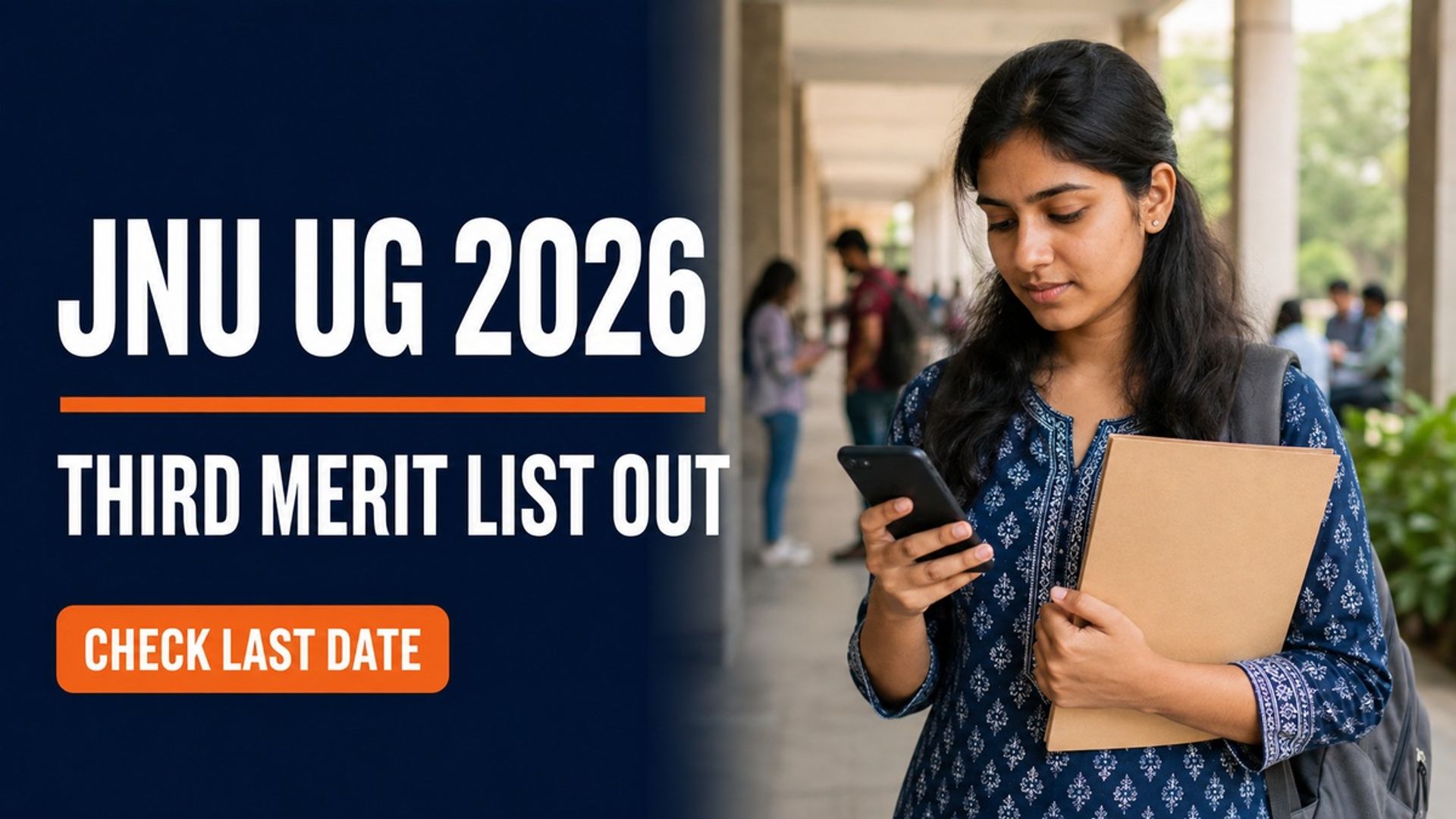 JNU UG Third Merit List 2026 Out; Fee Payment by Sept 6
