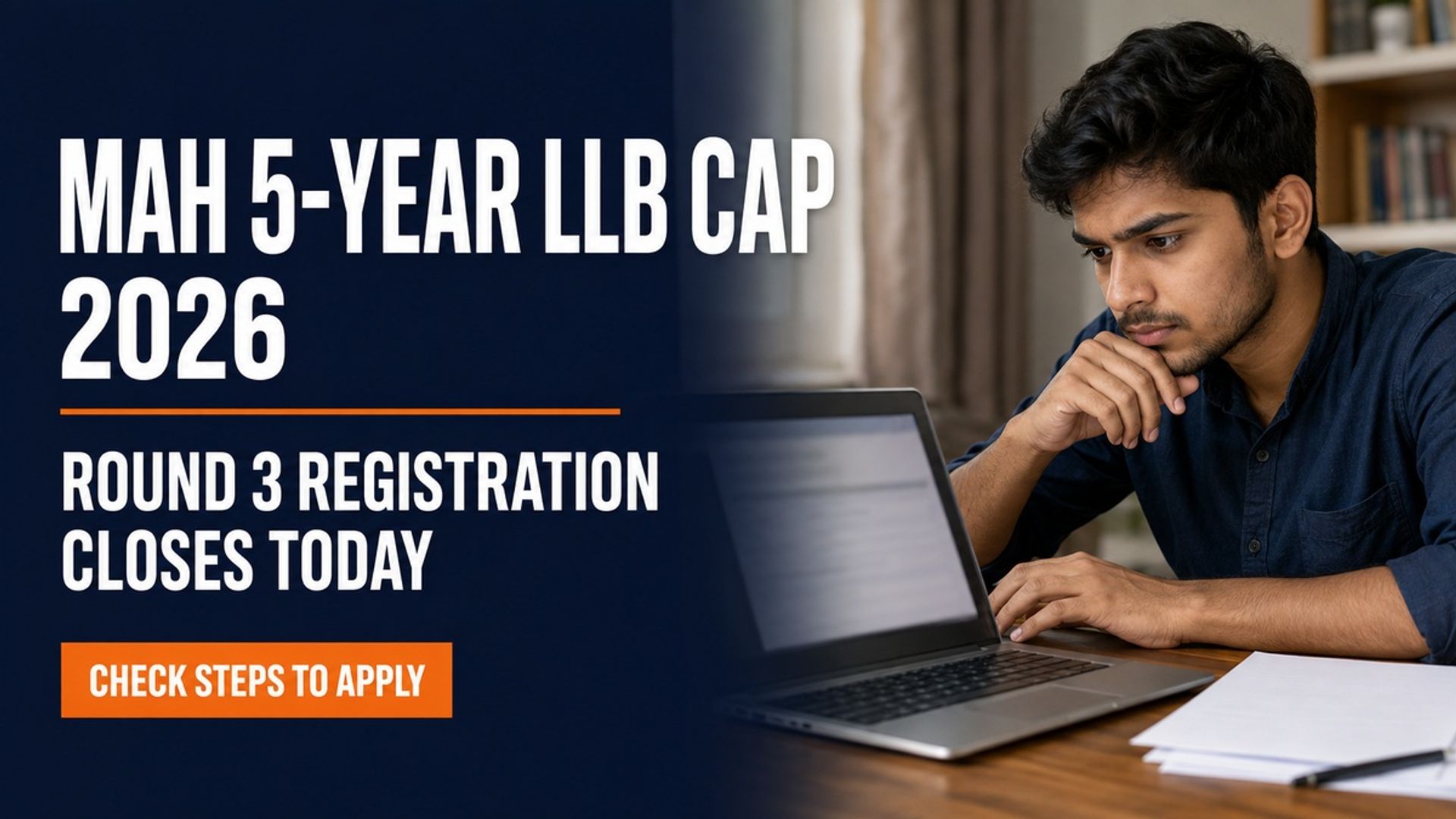 MAH 5-Year LLB CAP 2026 Round 3 Registration Closes Today