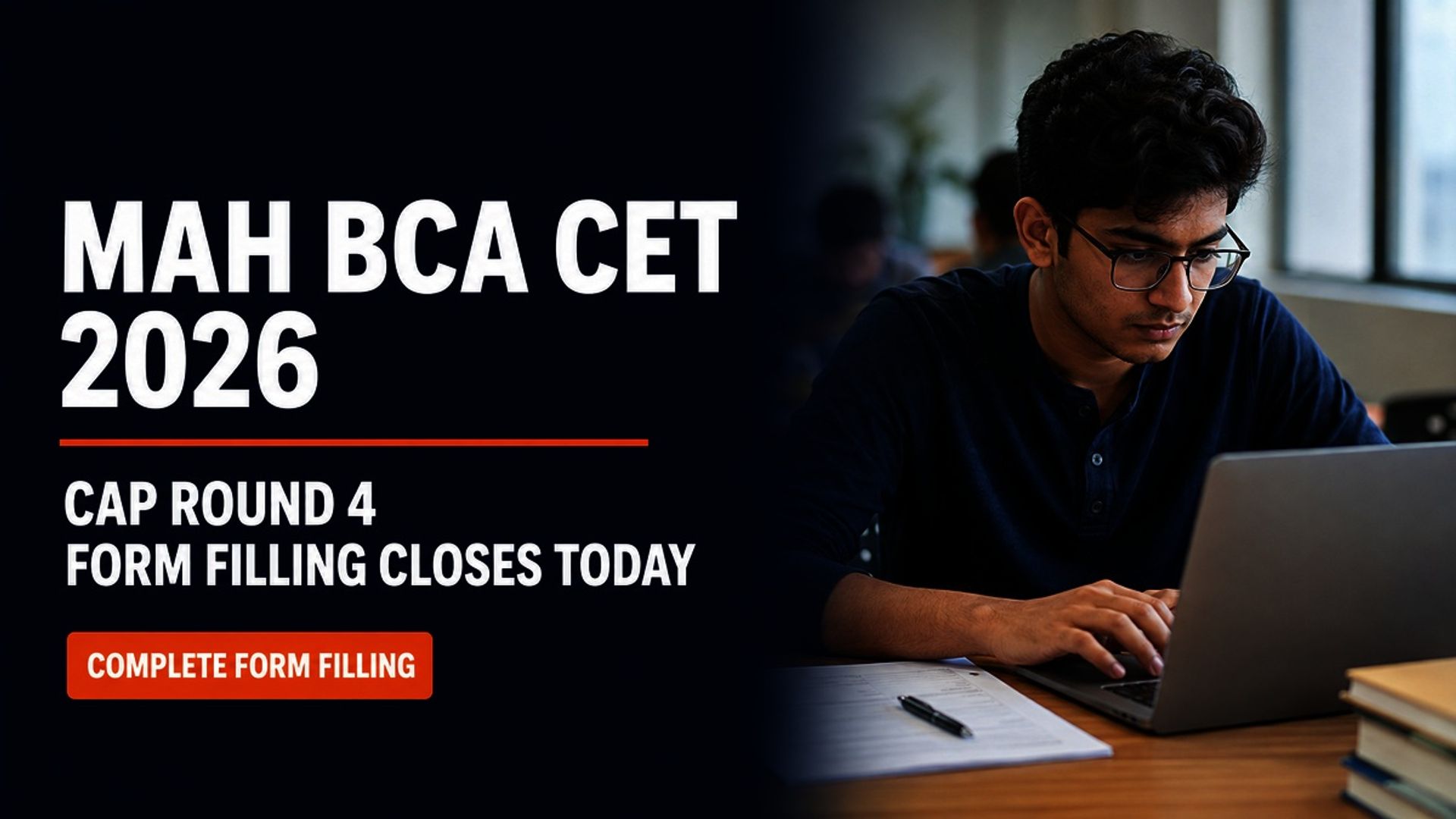 MAH BCA CET CAP 2026 Round 4 Option Form Closes Today