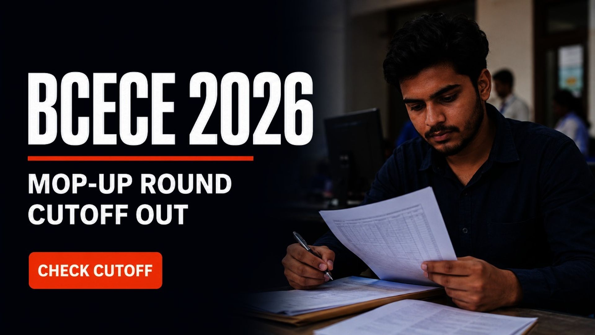 BCECE 2026 Mop-Up Round 3 Cutoff Out; Check Direct Link