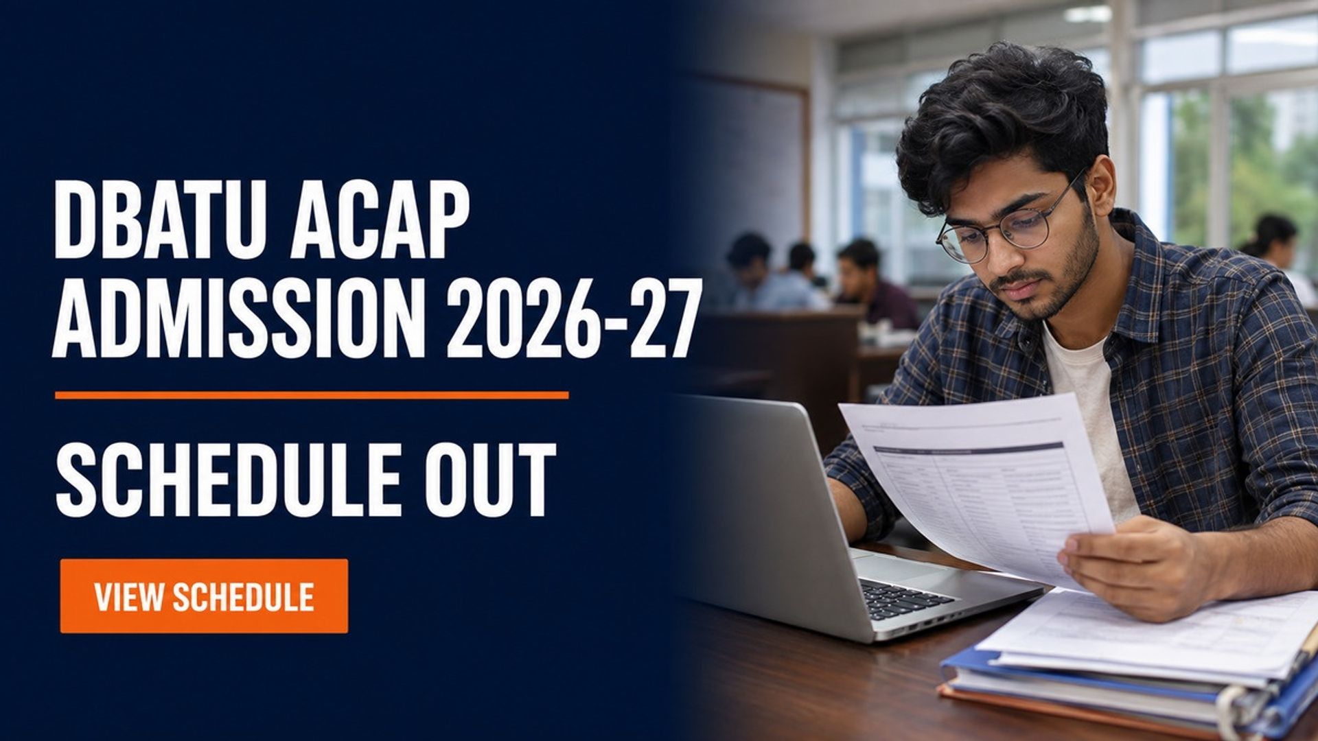 DBATU ACAP Admission 2026-27 Schedule Out at dbatu.ac.in