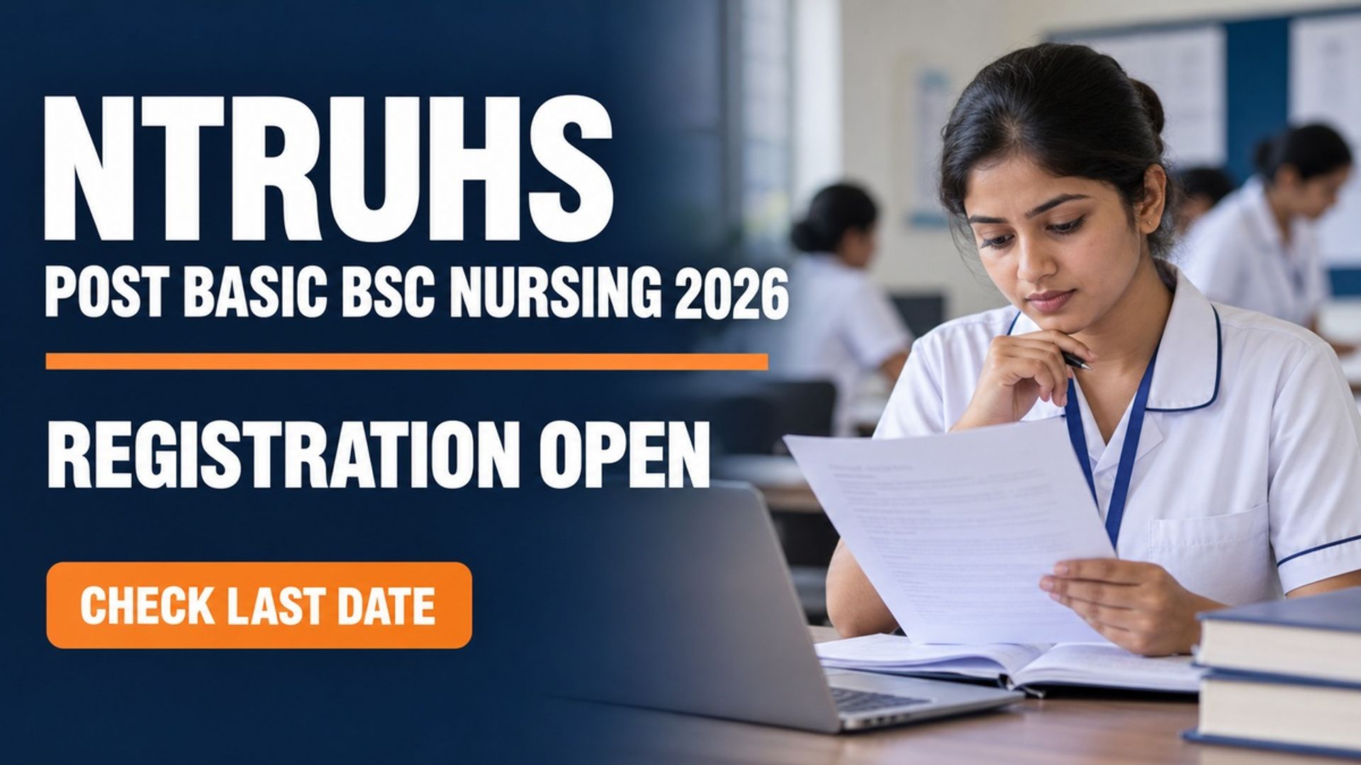 NTRUHS PB BSc Nursing 2026 Registration Open at drntr.uhsap.in