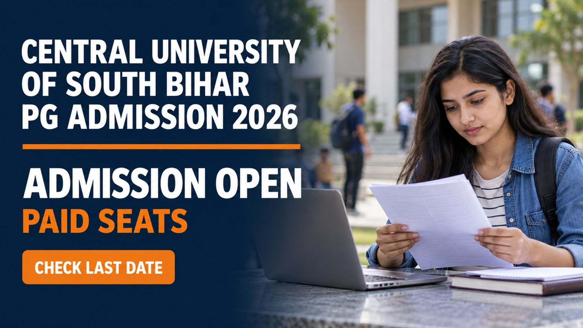 CUSB PG Admission 2026 for Paid Seats; Apply by Sept 12
