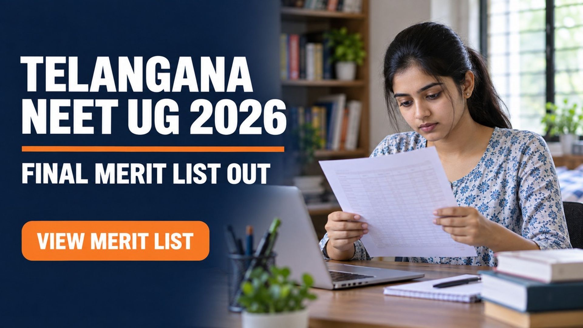 Telangana NEET UG 2026 Management Quota Final Merit List Out