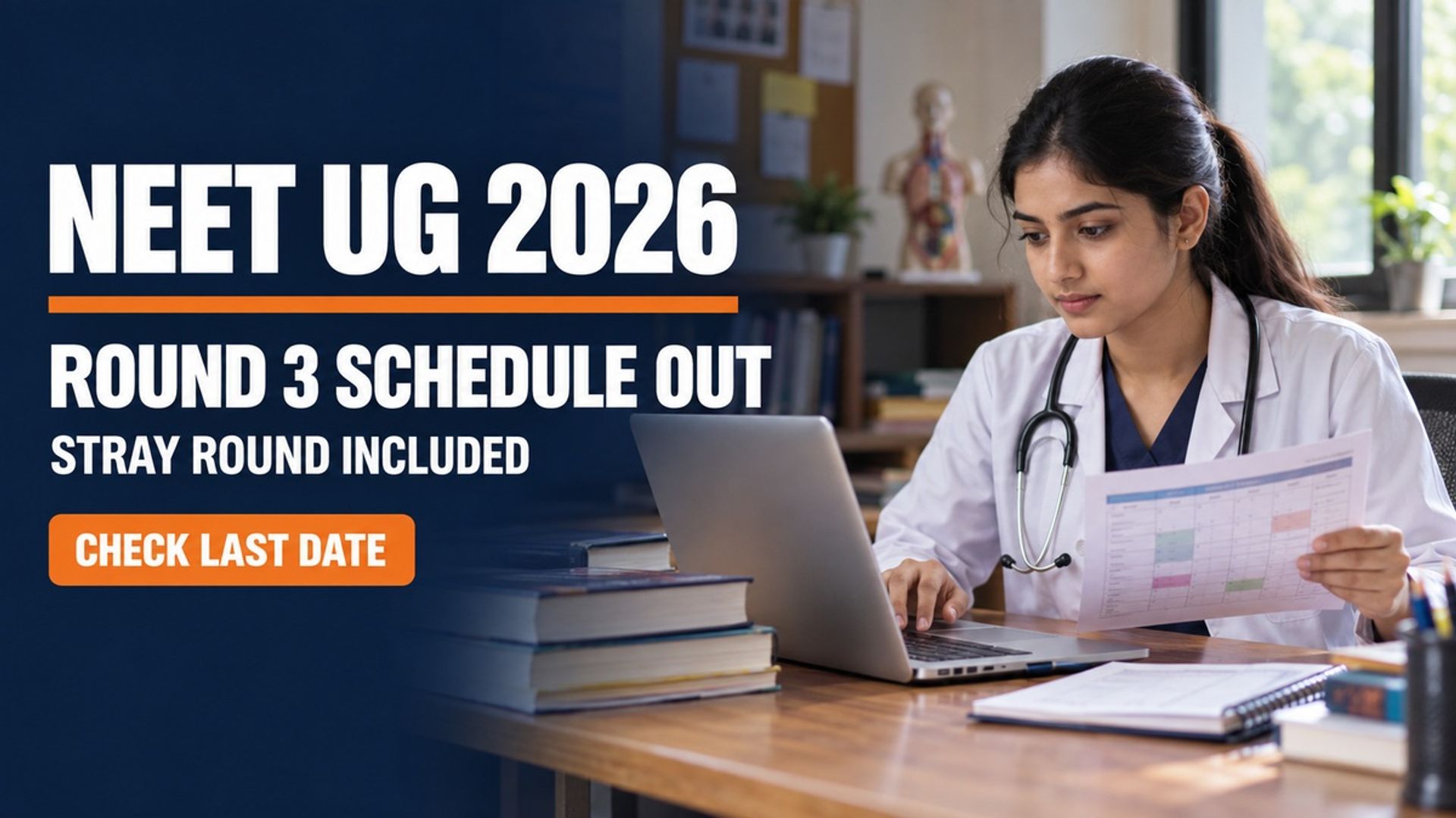 NEET UG 2026 Round 3 and Stray Round Counselling Schedule Out