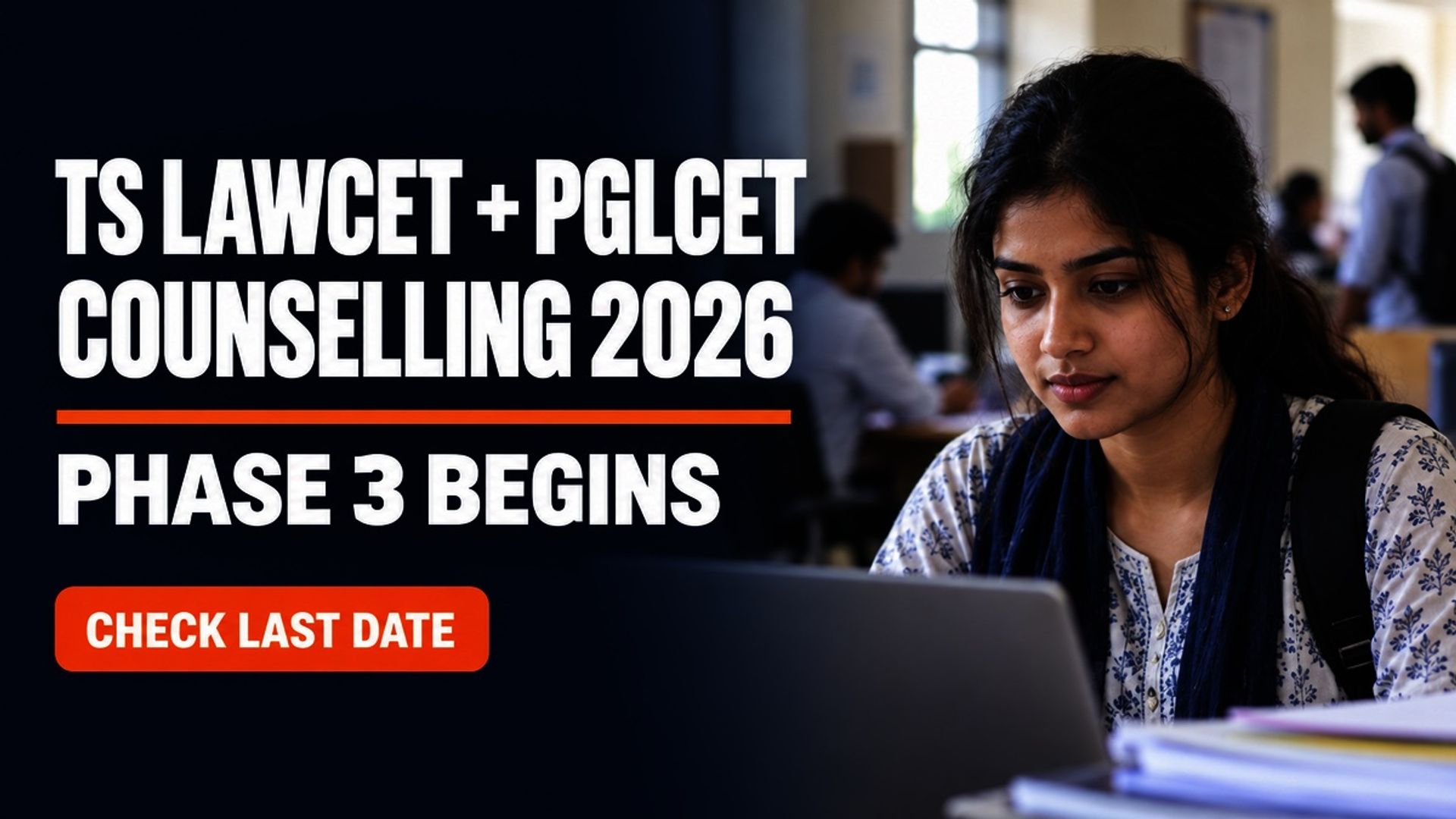 TS LAWCET PGLCET 2026 Phase 3 Counselling Registration Opens