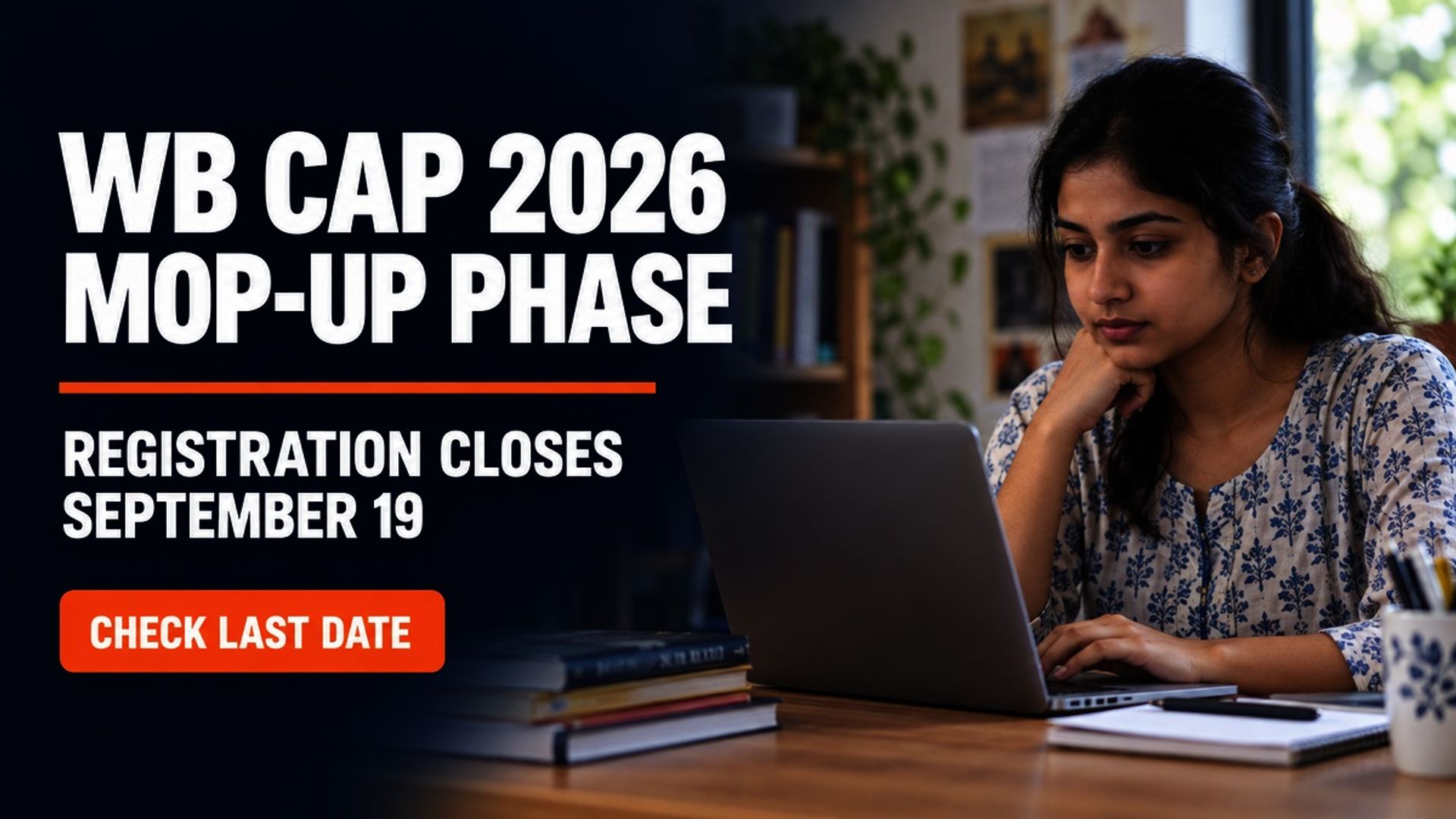 WB CAP 2026 Mop-Up Phase Registration Ends Sept 19 at dap.wbcap.in