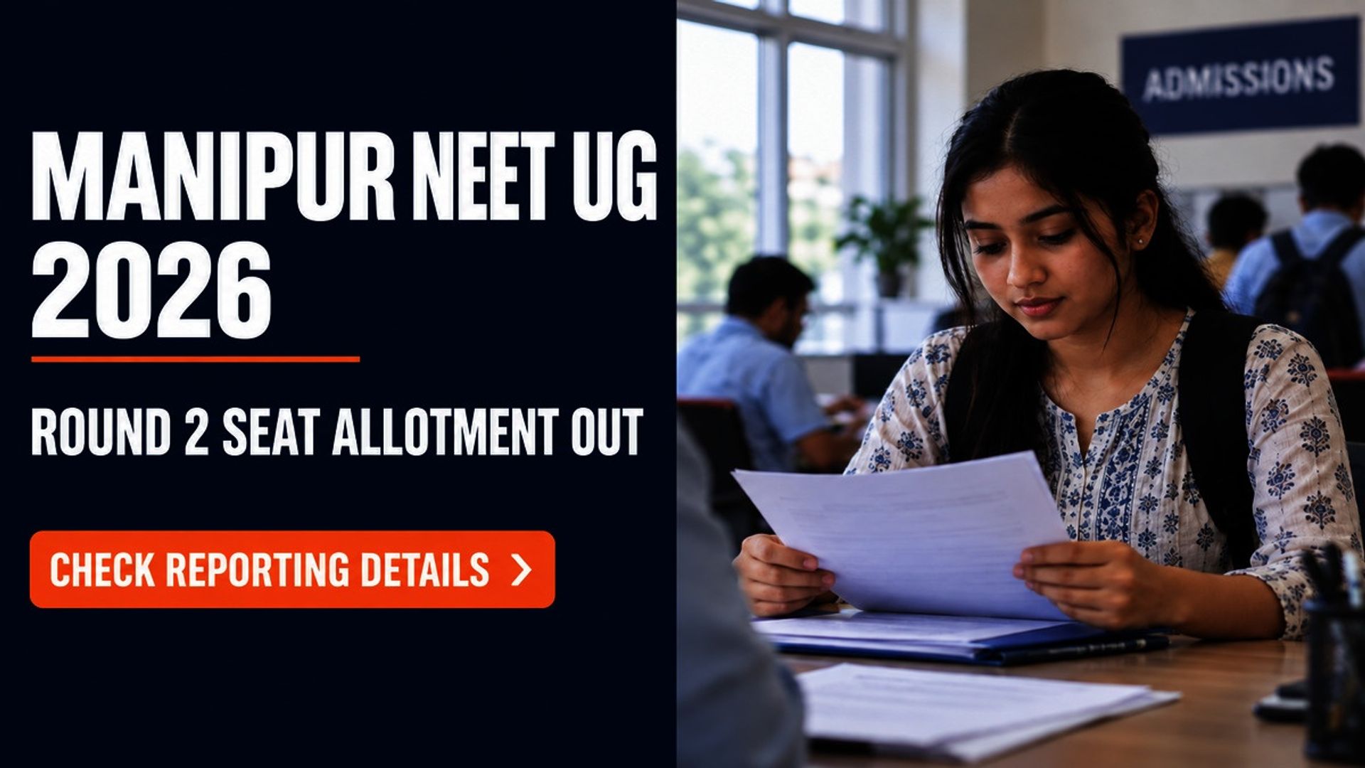 Manipur NEET UG Round 2 Seat Allotment 2026 Out; Direct Link