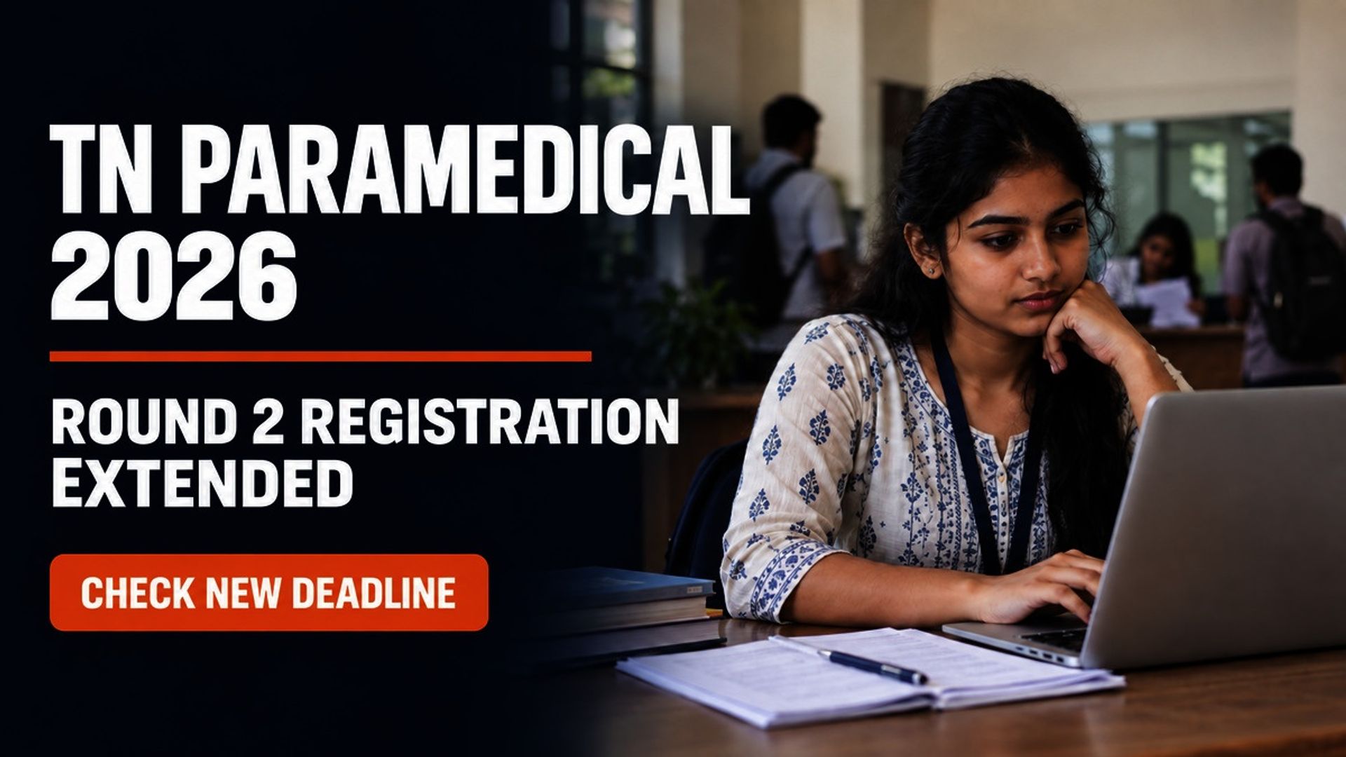 TN Paramedical 2026 Round 2 Registration Extended to Sept 19