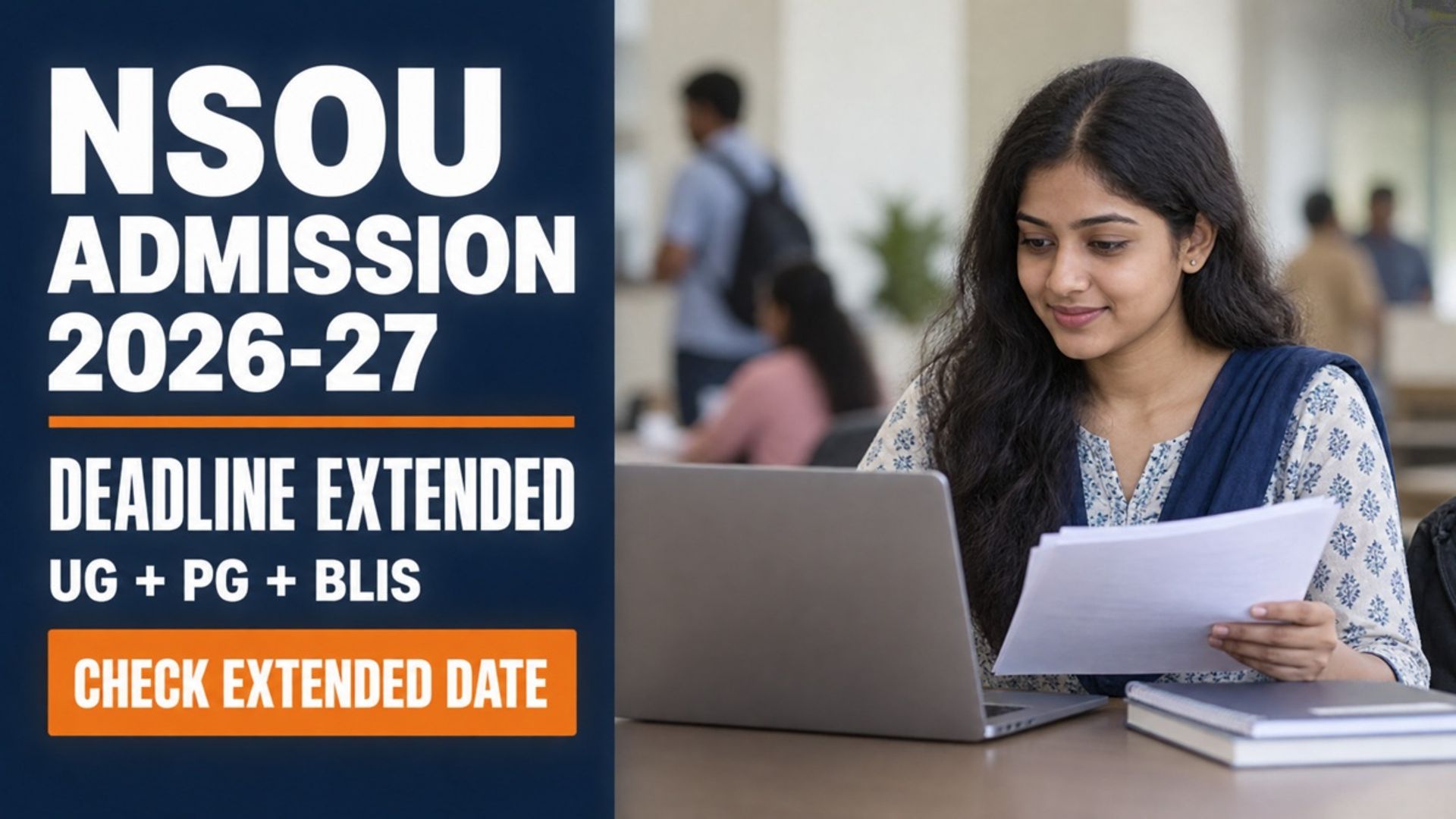 NSOU Admission 2026-27 Deadline Extended for UG PG BLIS