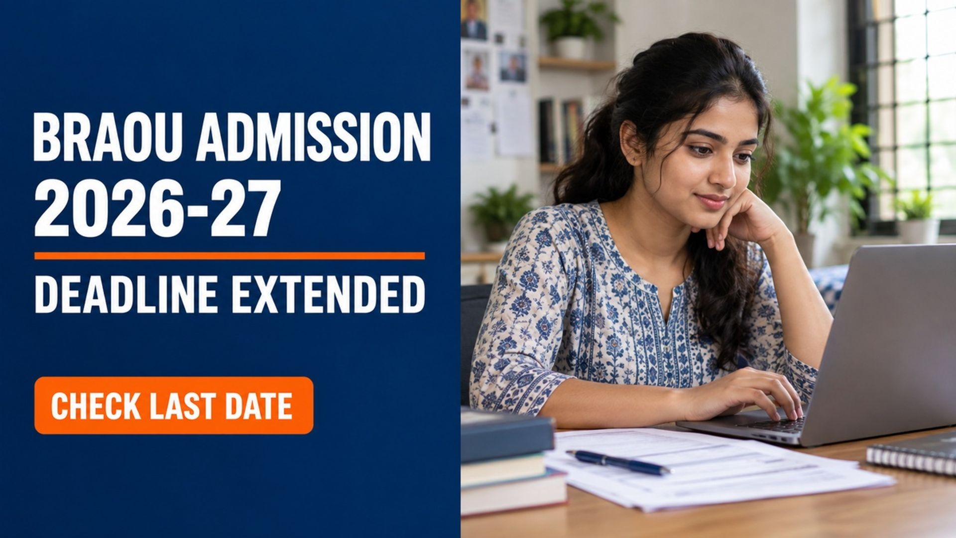 BRAOU Admission 2026 Deadline Extended to Sept 30 at braouonline.in