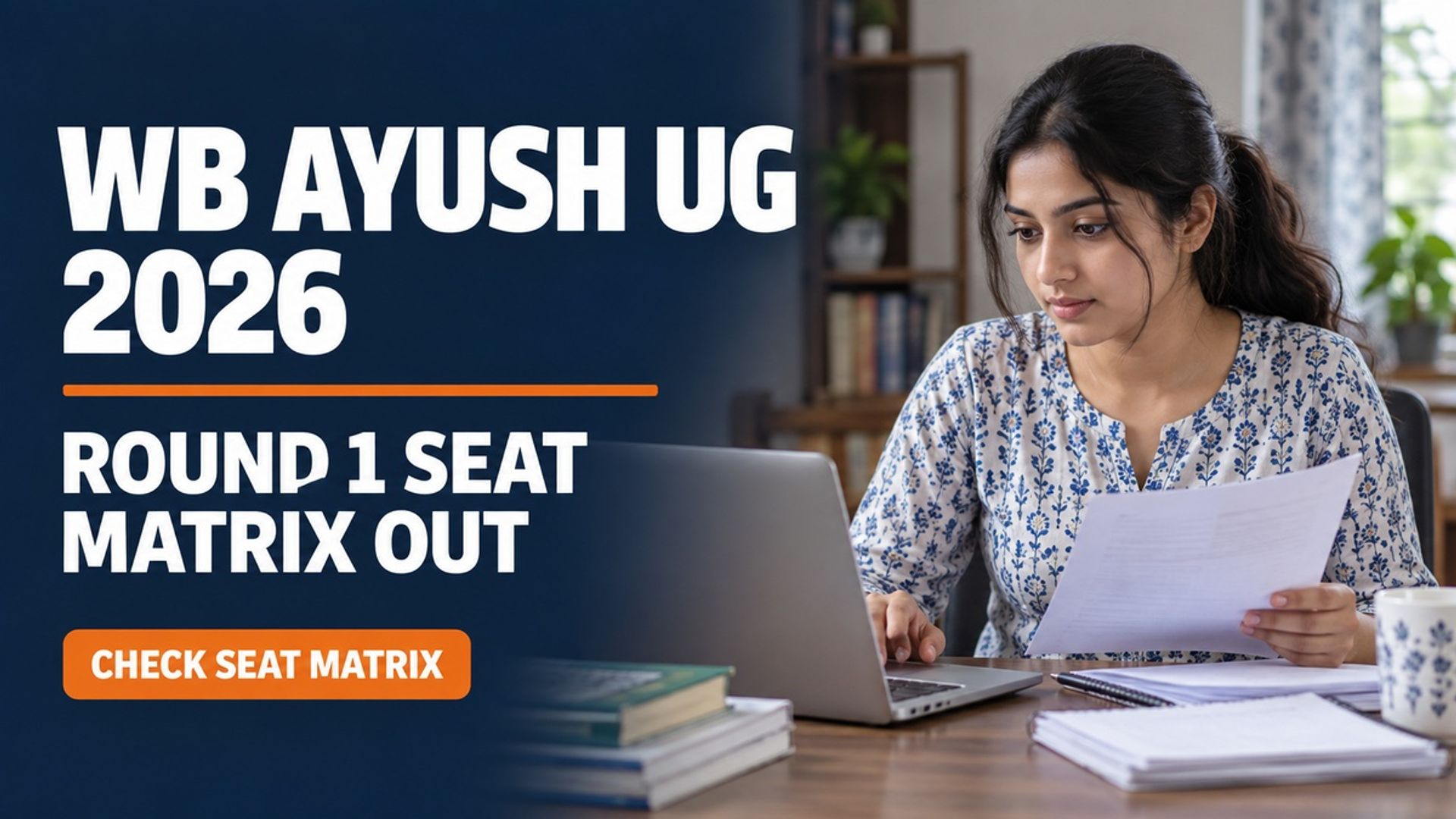 WB AYUSH UG Round 1 Seat Matrix 2026 Out at wbmcc.nic.in