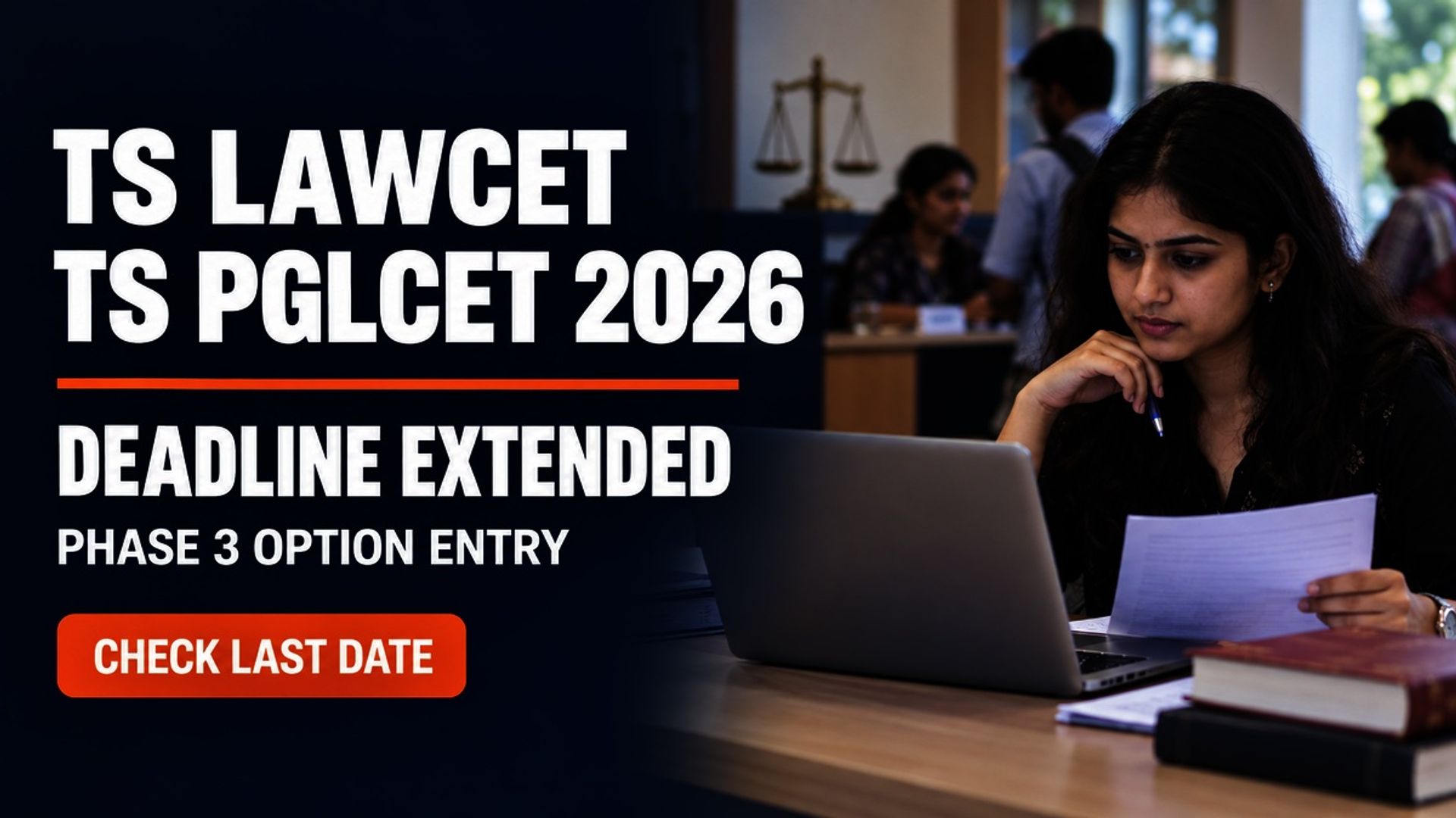TS LAWCET PGLCET 2026 Phase 3 Option Entry Deadline Extended