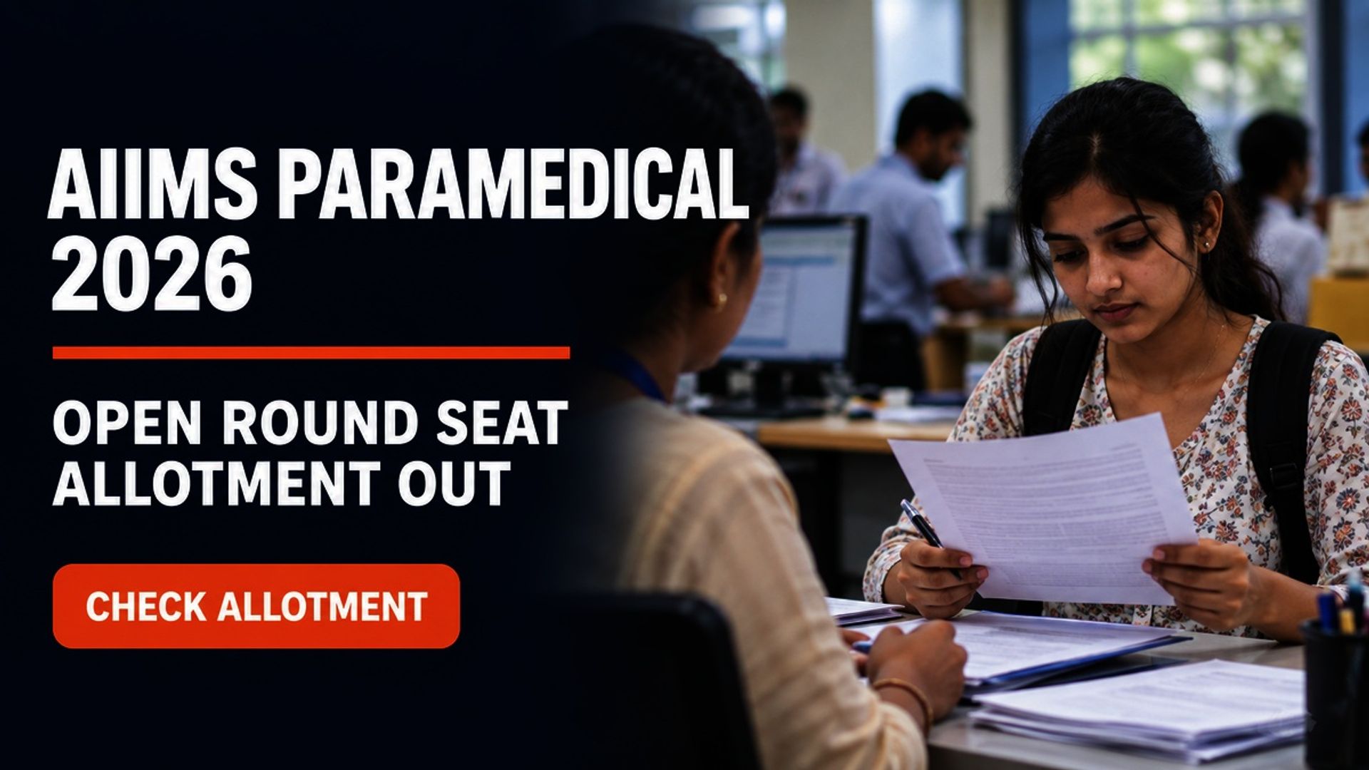 AIIMS Paramedical Open Round Allotment 2026 Out; Joining Sept 24